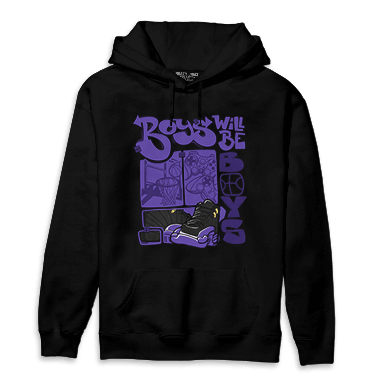 Field Purple 12s Hoodie Match Boys Will Be Boys - NastyJamz