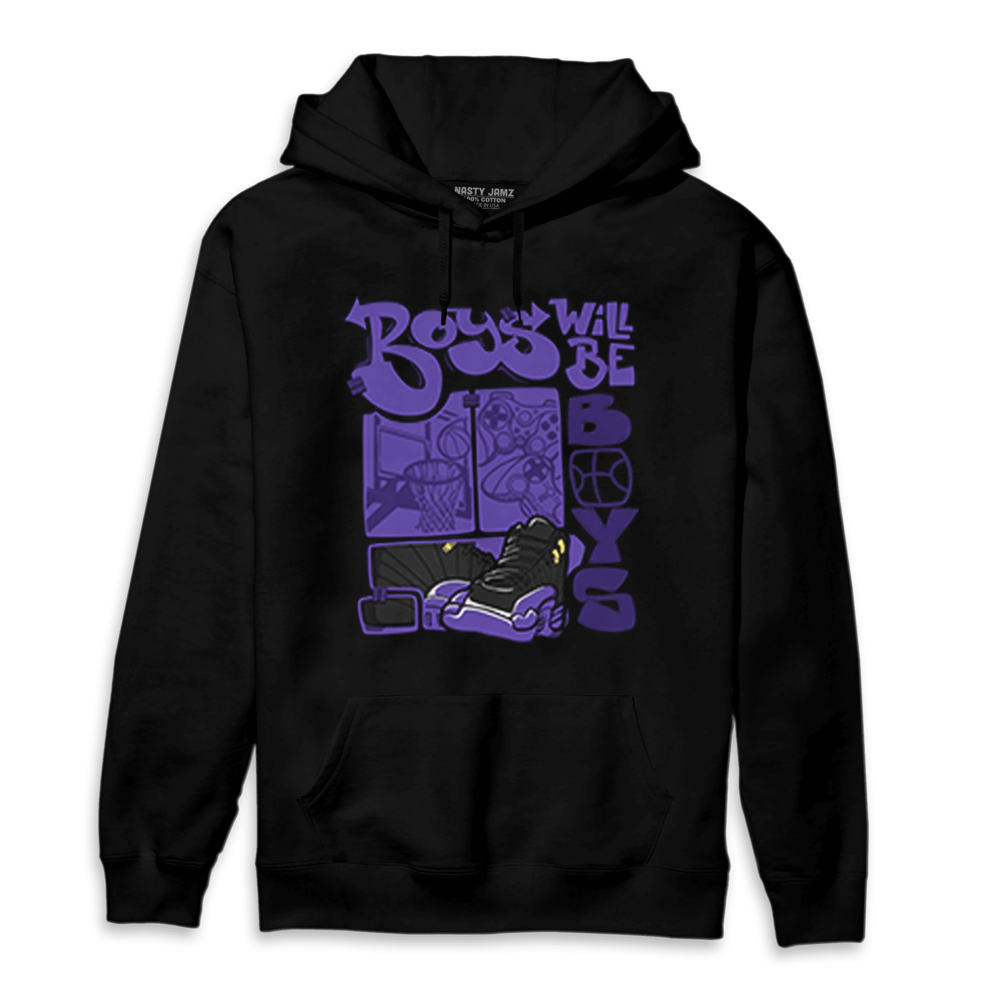 Field Purple 12s Hoodie Match Boys Will Be Boys - NastyJamz