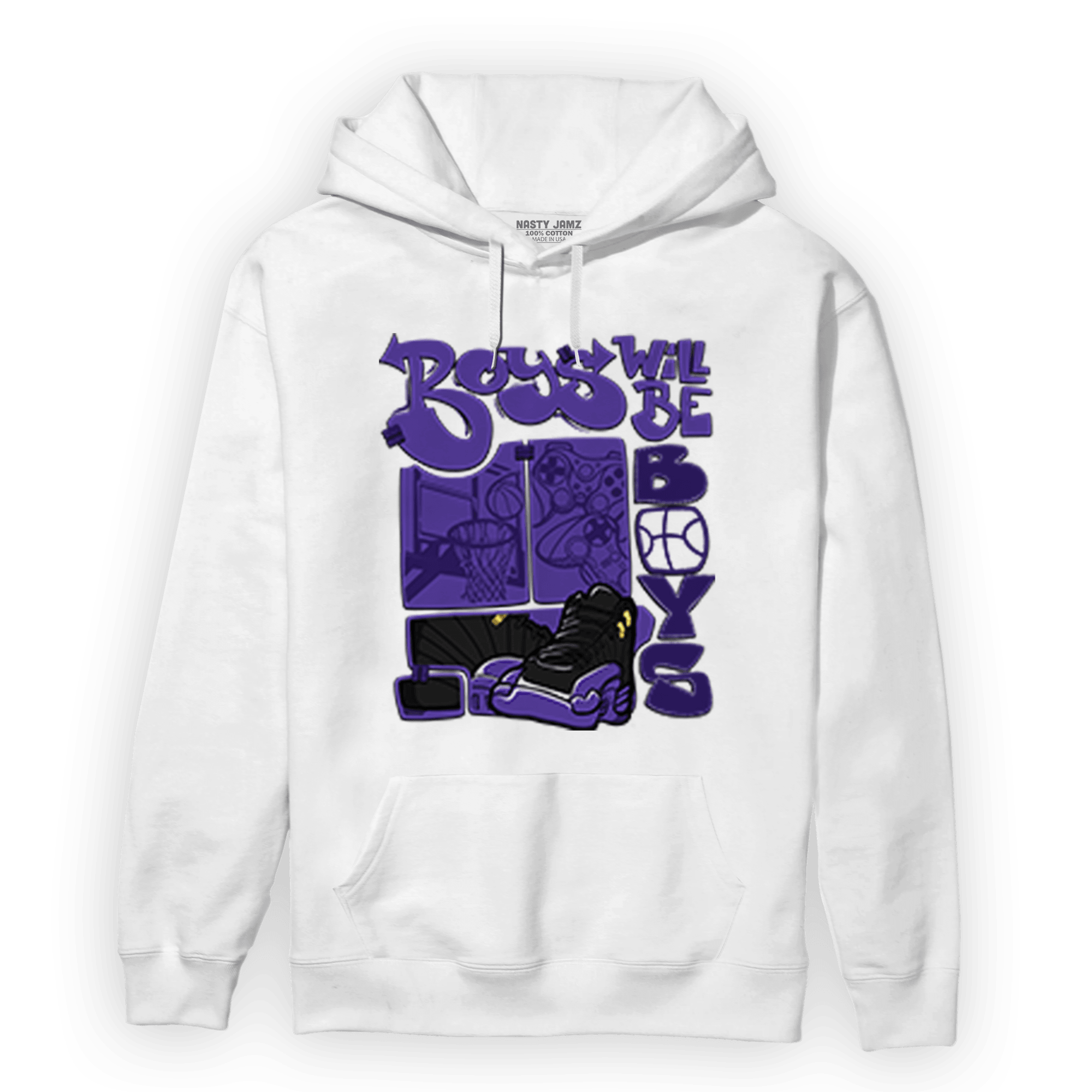Field Purple 12s Hoodie Match Boys Will Be Boys - NastyJamz