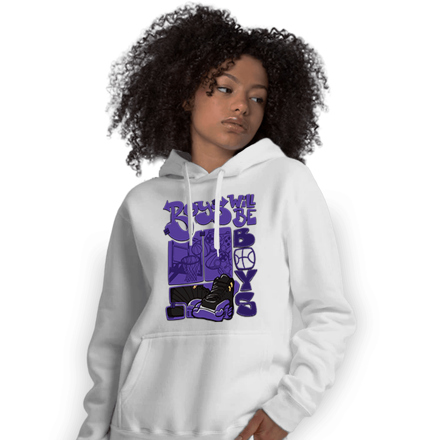 Field Purple 12s Hoodie Match Boys Will Be Boys - NastyJamz