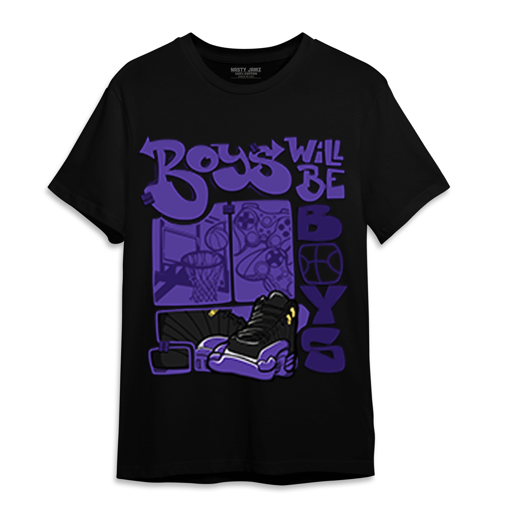 Field Purple 12s T Shirt Match Boys Will Be Boys - NastyJamz