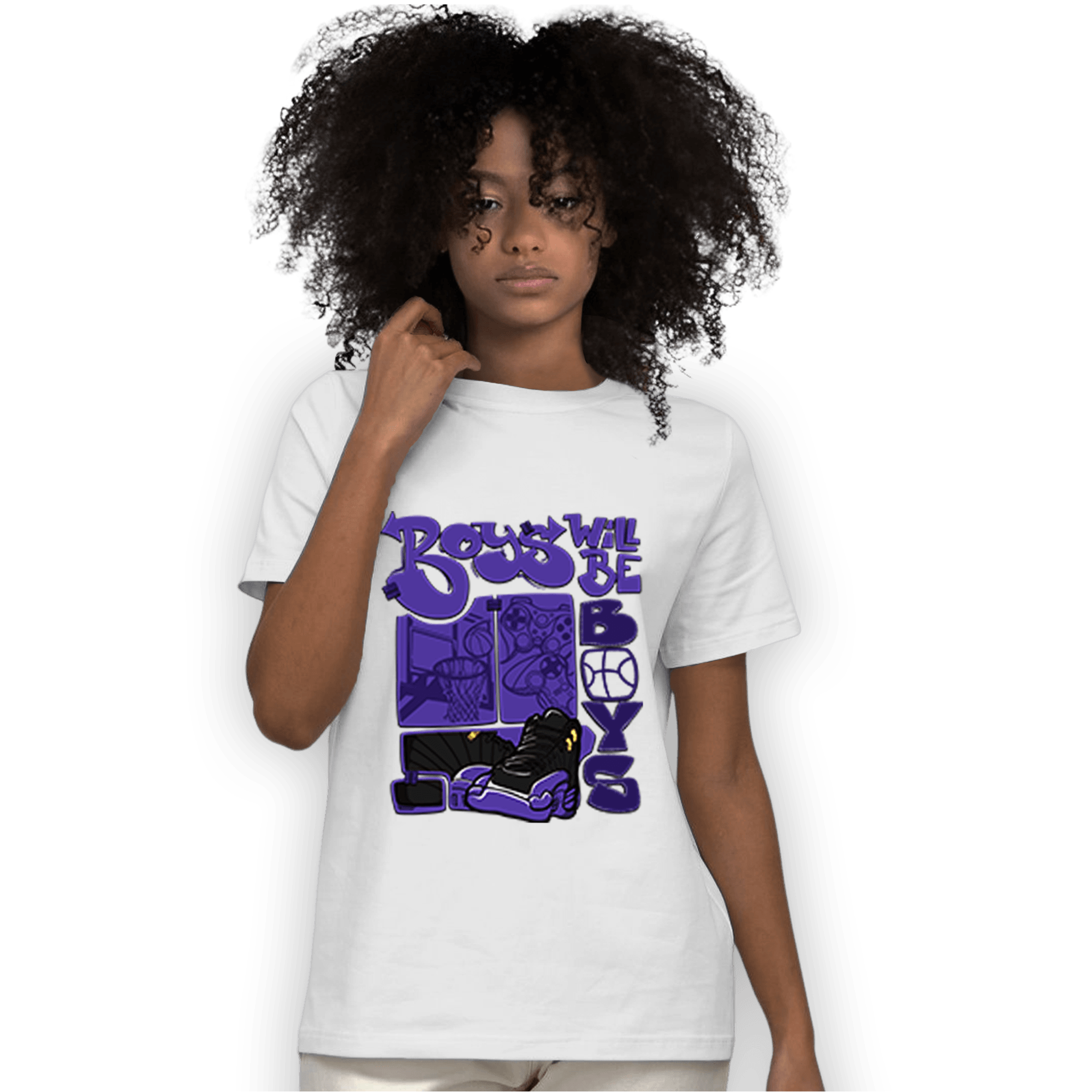 Field Purple 12s T Shirt Match Boys Will Be Boys - NastyJamz
