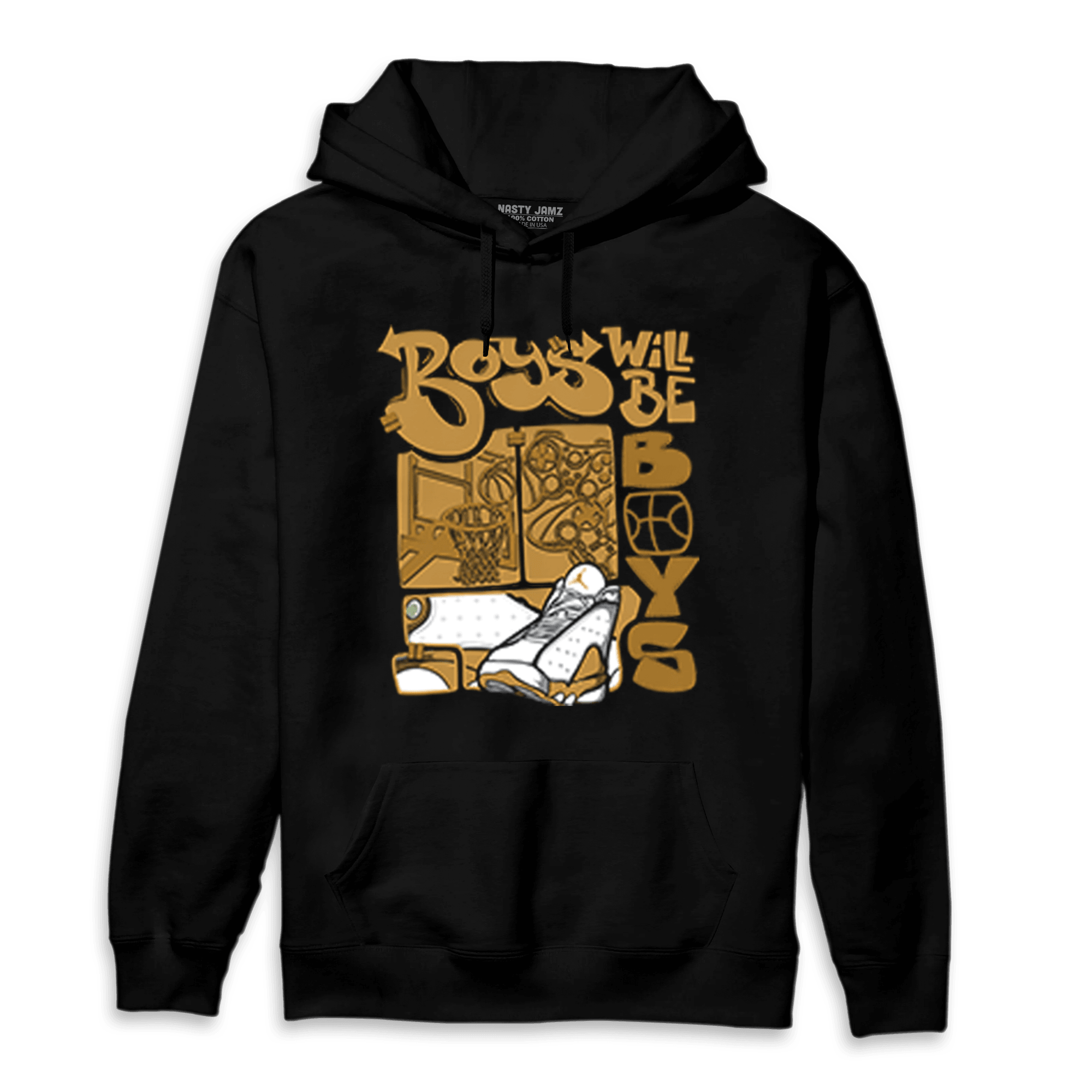 Wheat 13s Hoodie Match Boys Will Be Boys - NastyJamz