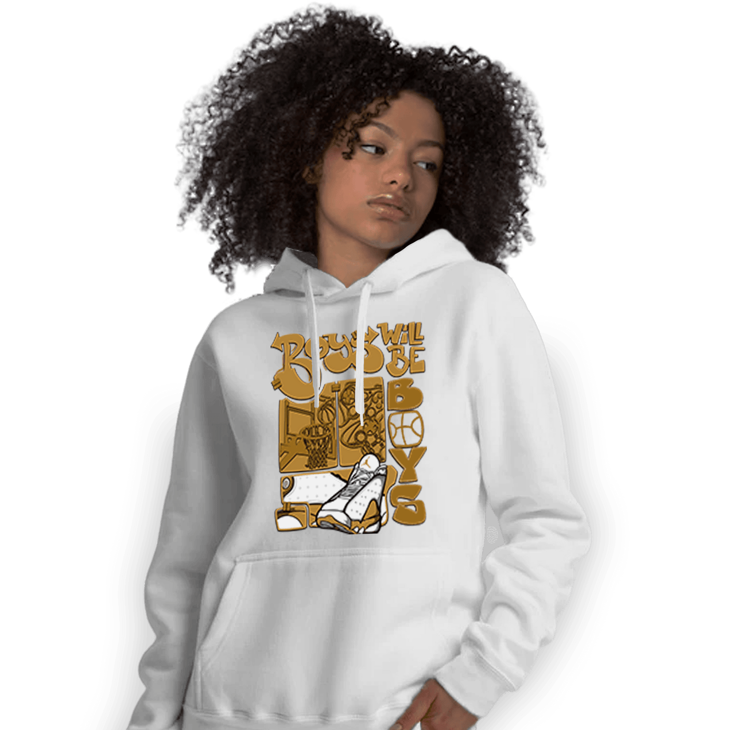 Wheat 13s Hoodie Match Boys Will Be Boys - NastyJamz