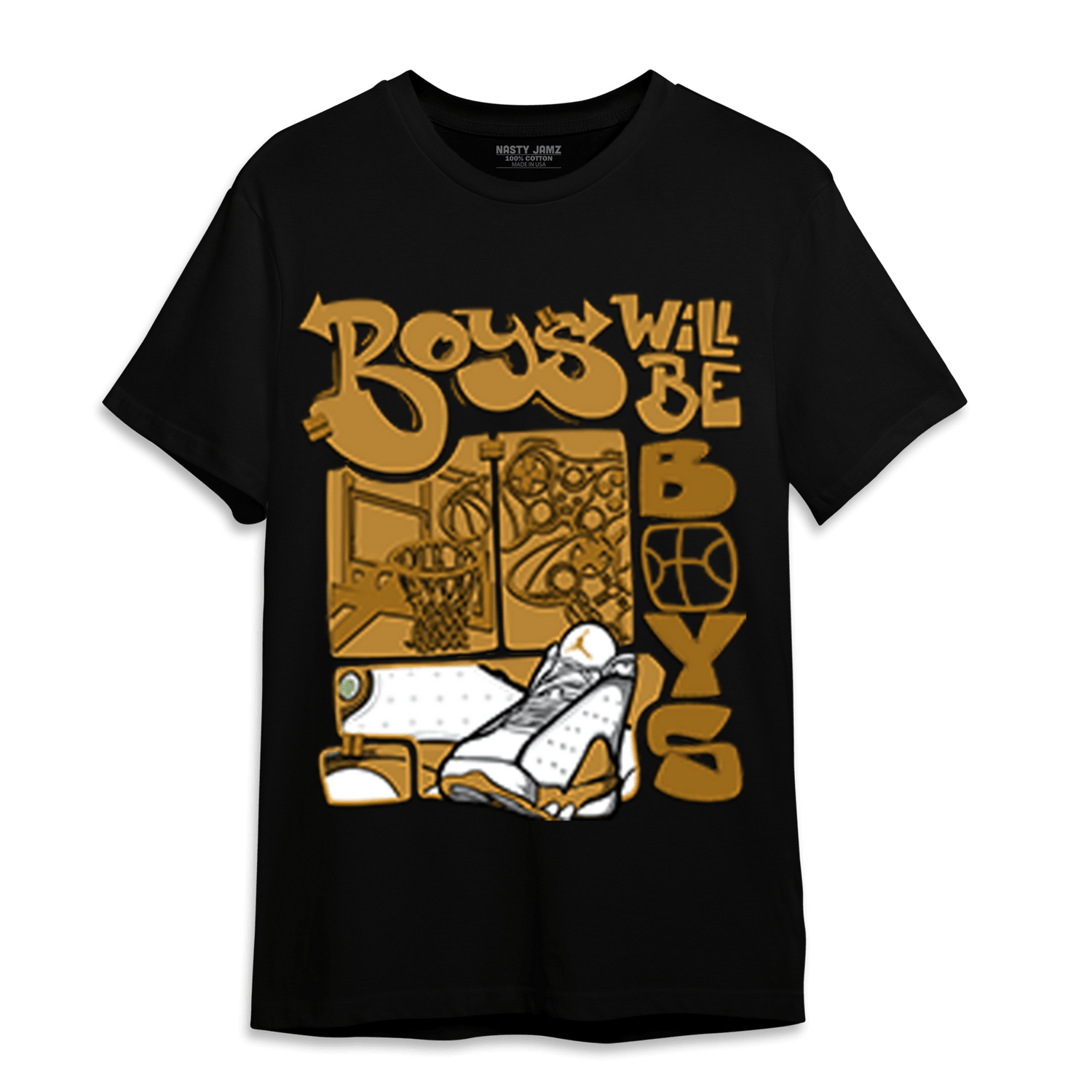 Wheat 13s T Shirt Match Boys Will Be Boys - NastyJamz