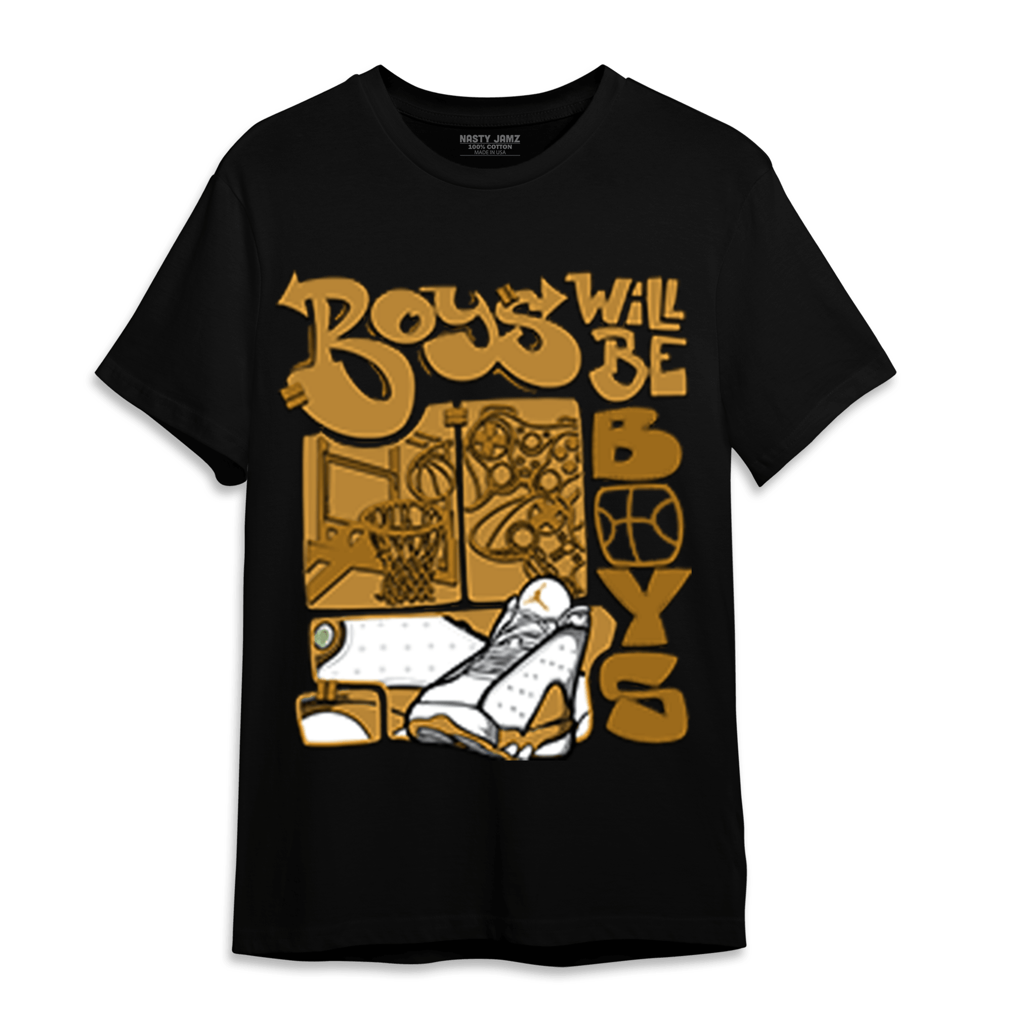 Wheat 13s T Shirt Match Boys Will Be Boys - NastyJamz