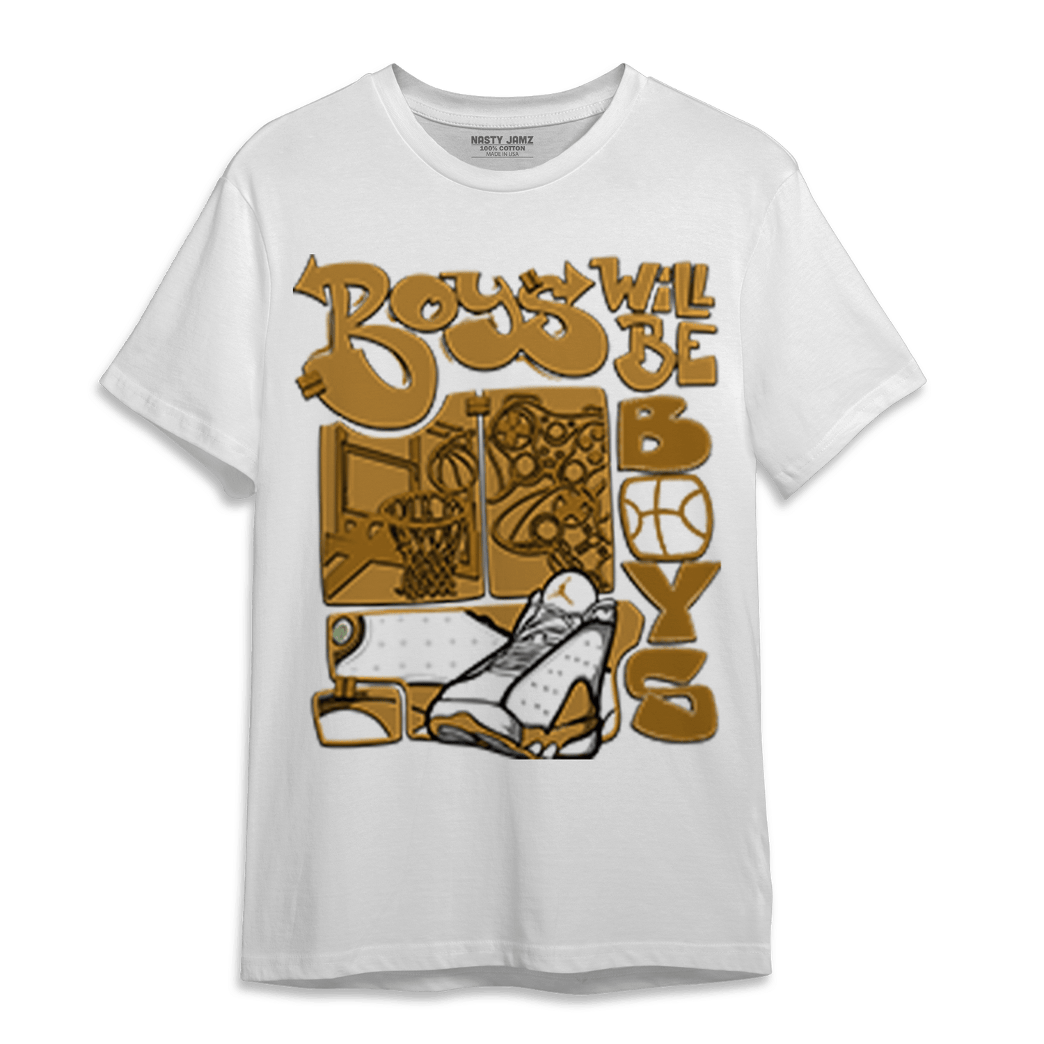 Wheat 13s T Shirt Match Boys Will Be Boys - NastyJamz