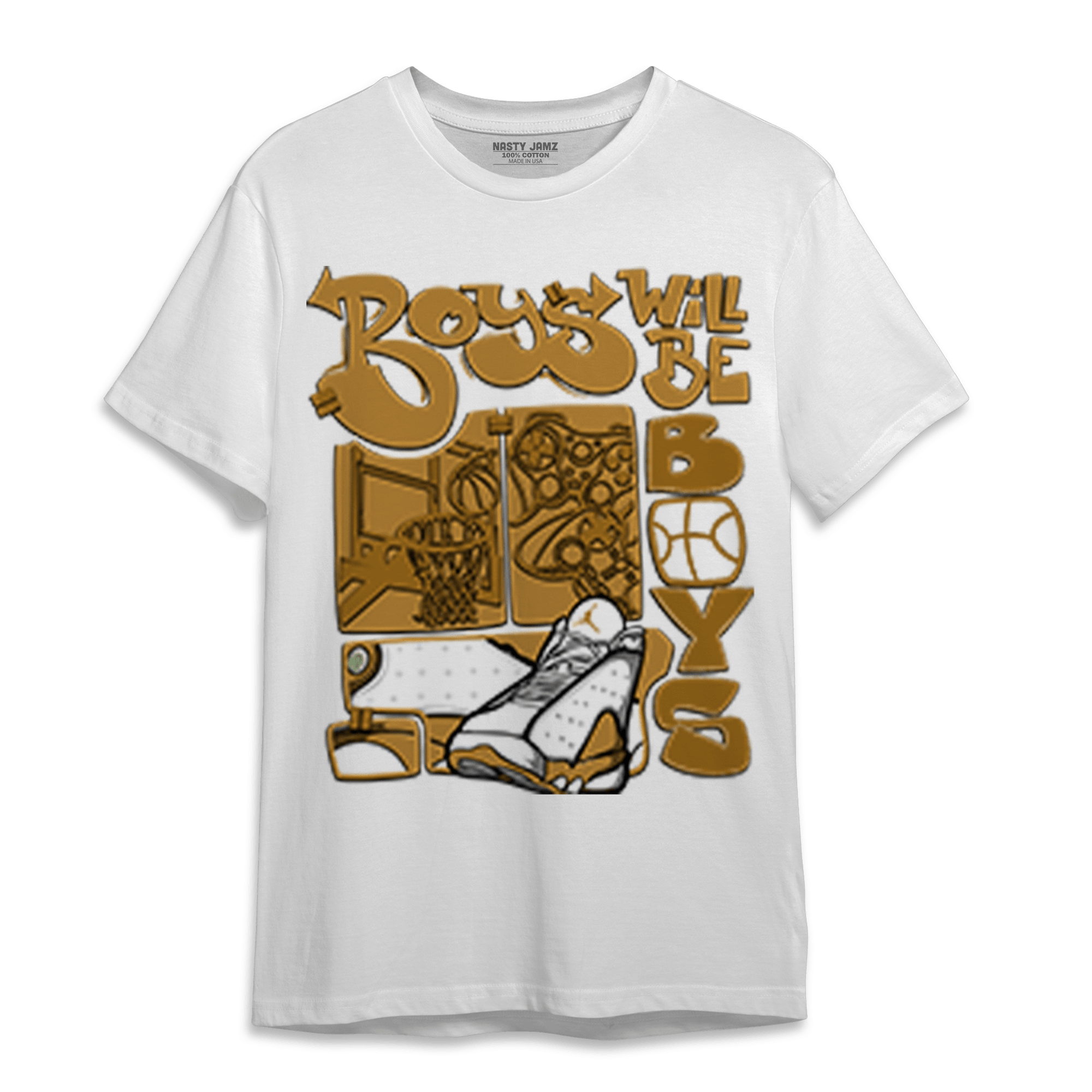 Wheat 13s T Shirt Match Boys Will Be Boys - NastyJamz