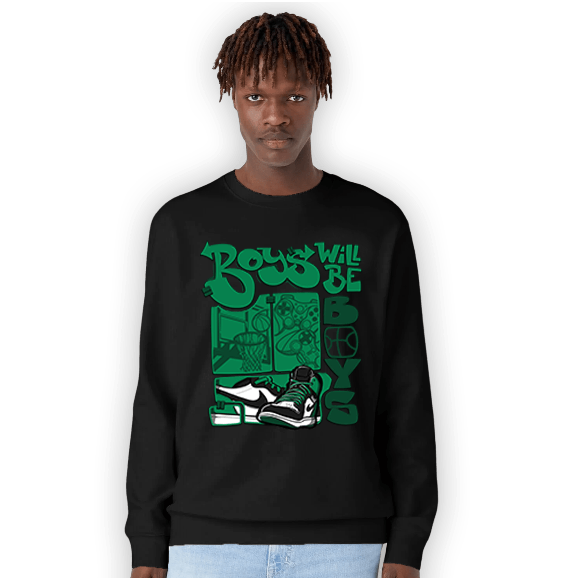 Celtic Lucky Green 1s Sweatshirt Match Boys Will Be Boys - NastyJamz