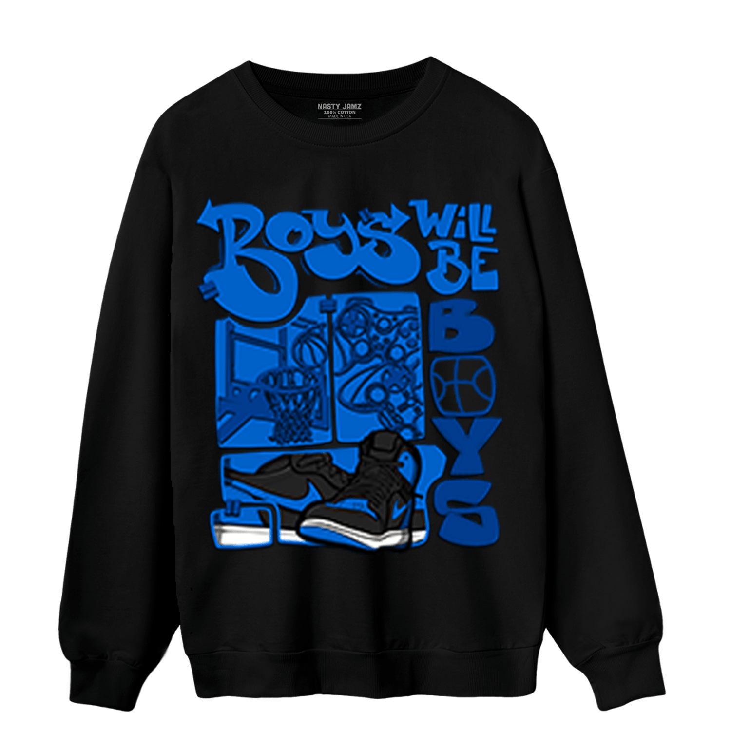 Royal Reimagined 1s Sweatshirt Match Boys Will Be Boys - NastyJamz