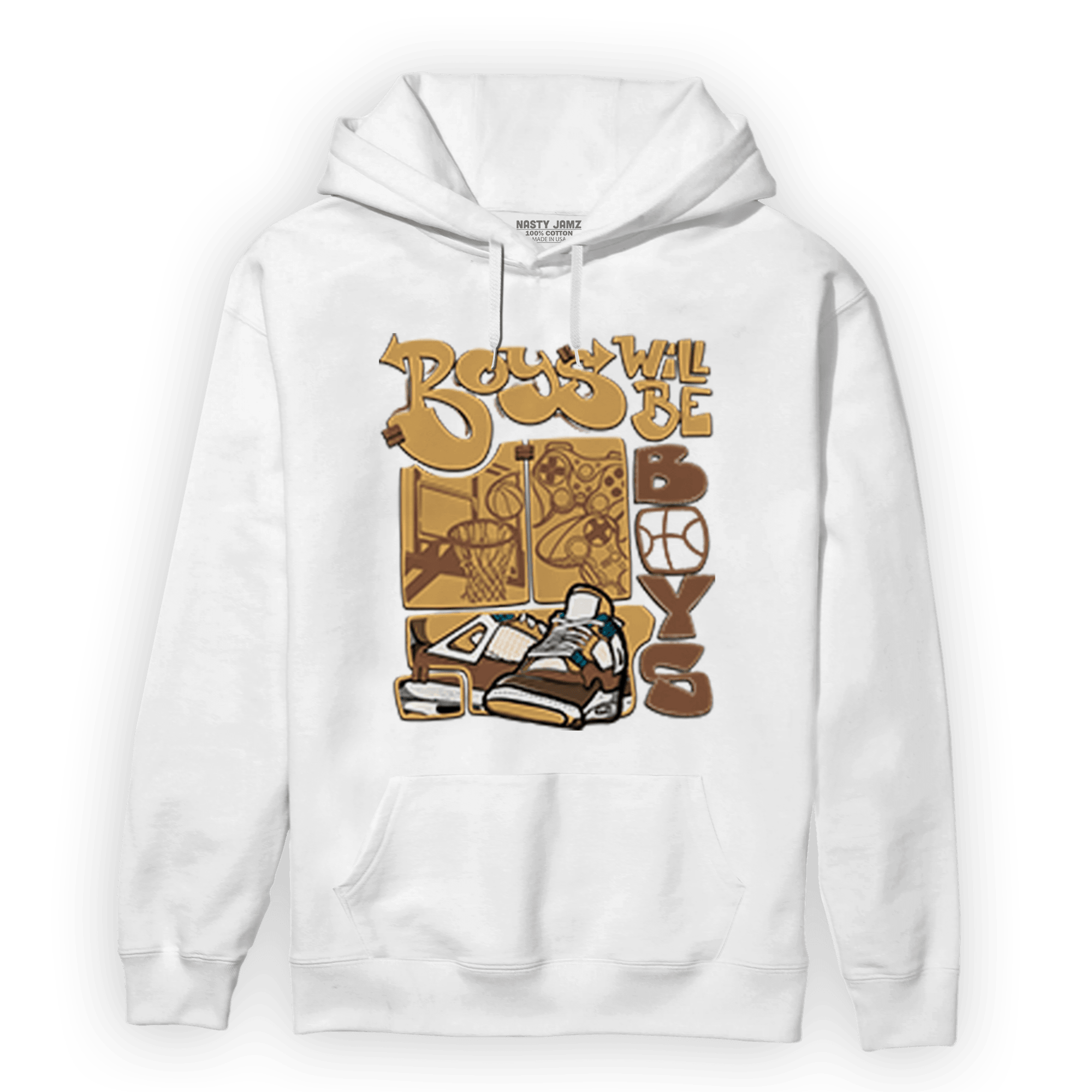Cacao Wow 4s Hoodie Match Boys Will Be Boys - NastyJamz