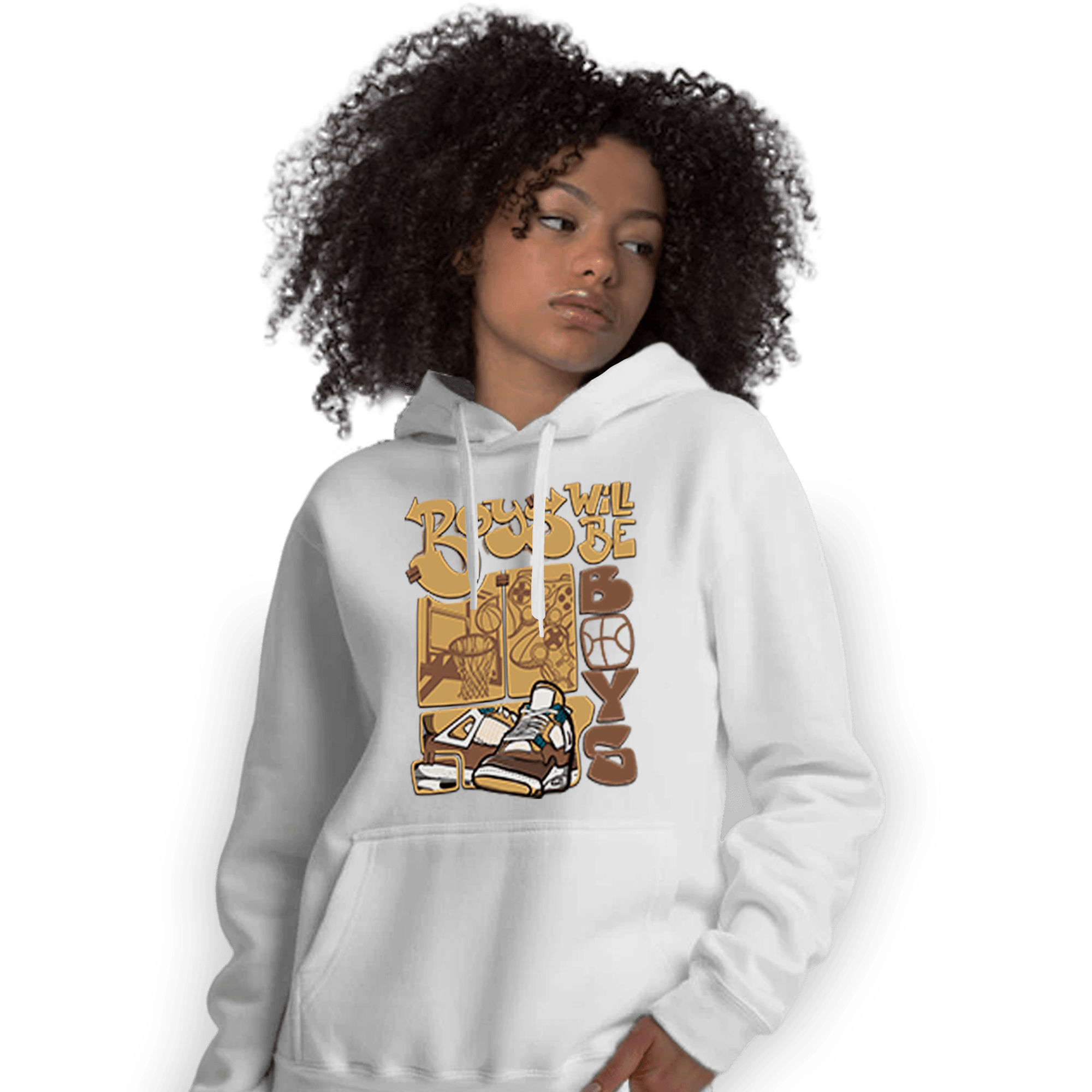 Cacao Wow 4s Hoodie Match Boys Will Be Boys - NastyJamz
