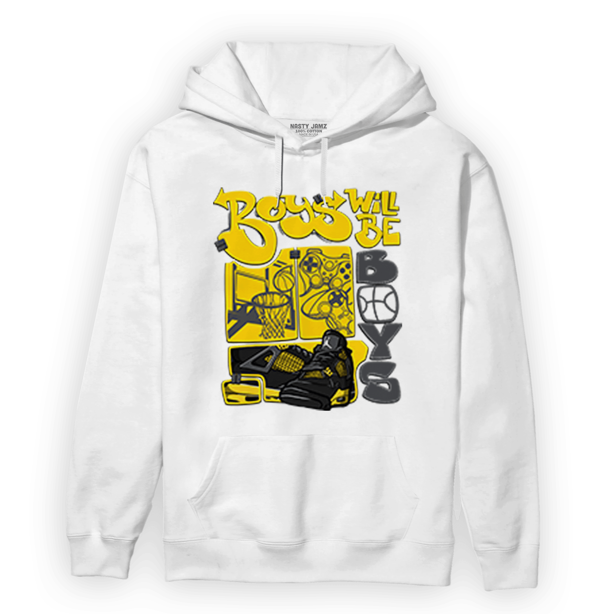 Thunder 4s Hoodie Match Boys Will Be Boys - NastyJamz