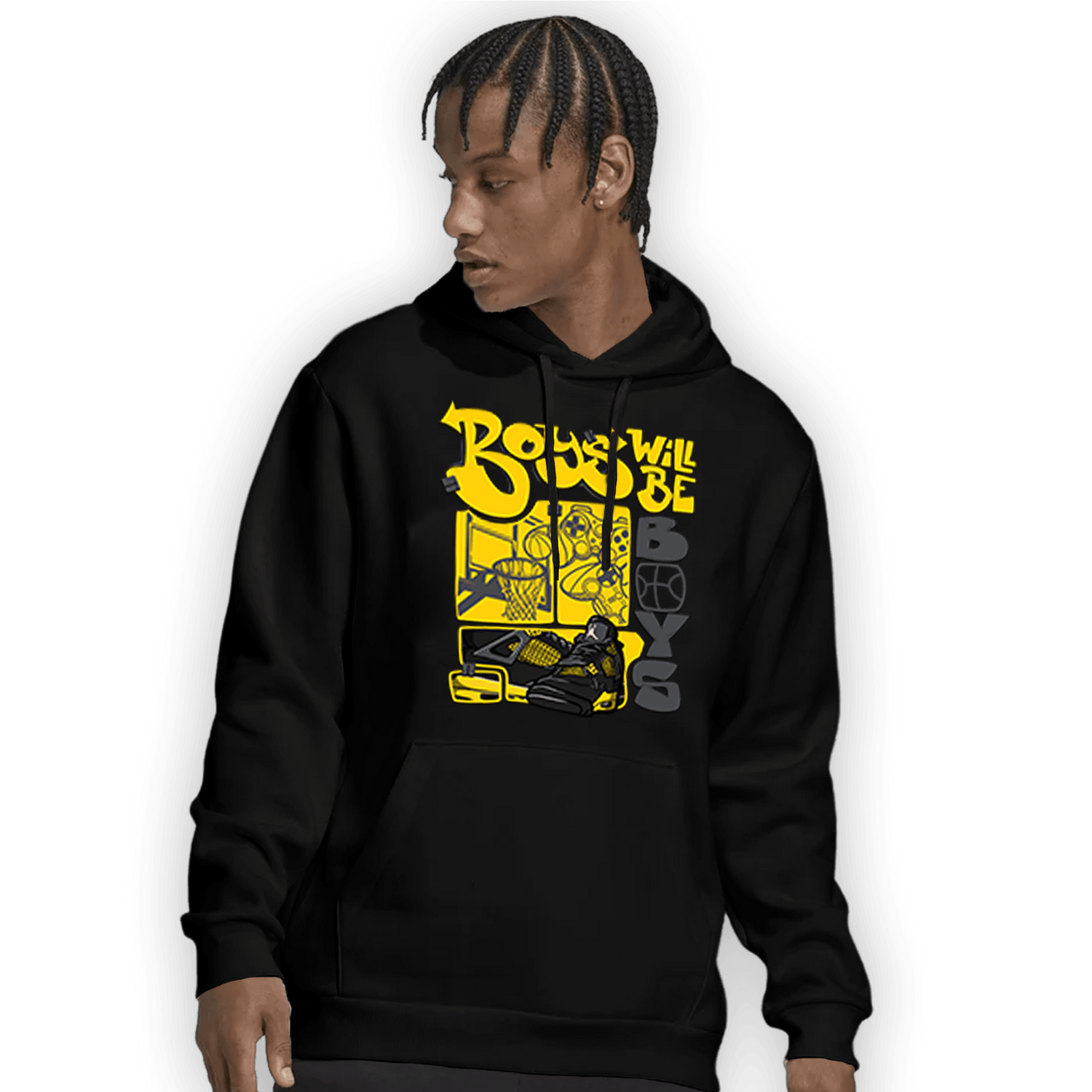 Thunder 4s Hoodie Match Boys Will Be Boys - NastyJamz