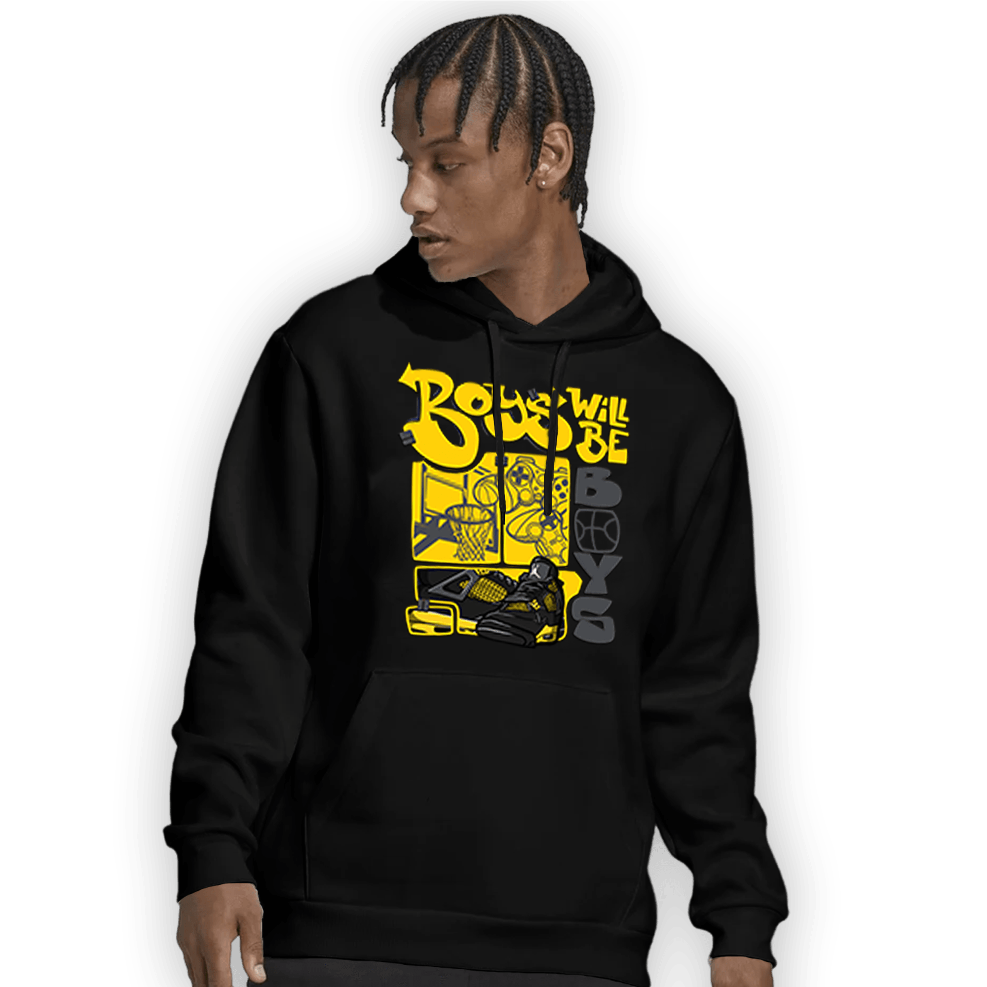 Thunder 4s Hoodie Match Boys Will Be Boys - NastyJamz