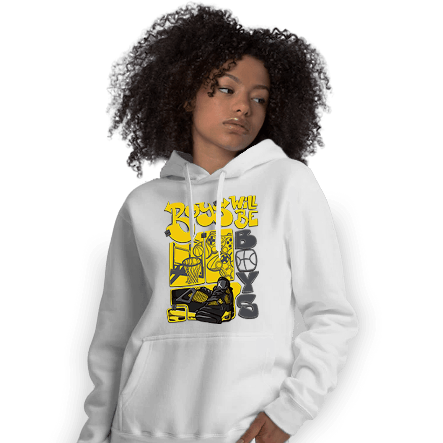 Thunder 4s Hoodie Match Boys Will Be Boys - NastyJamz
