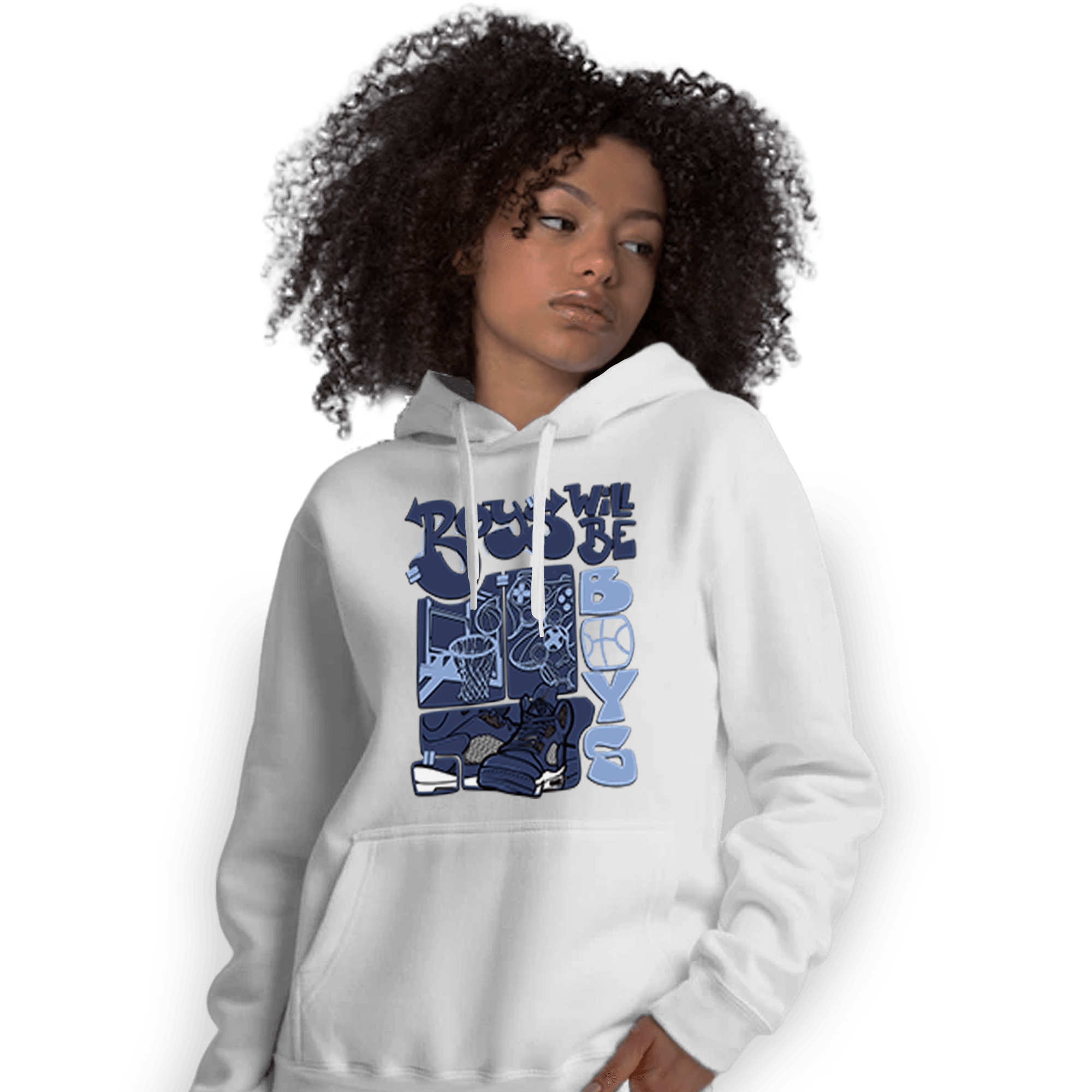 Midnight Navy 5s Hoodie Match Boys Will Be Boys - NastyJamz