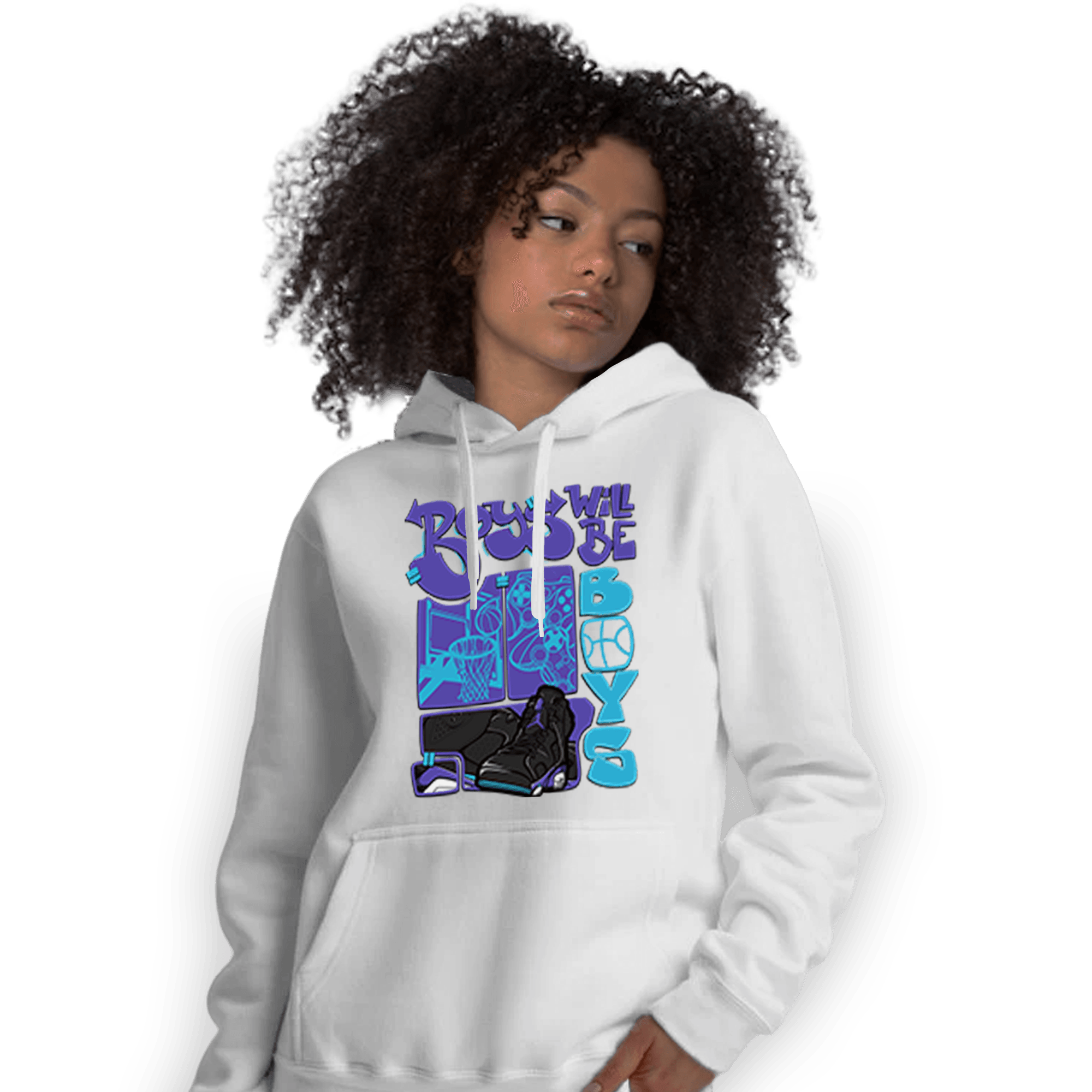Aqua 6s Hoodie Match Boys Will Be Boys - NastyJamz