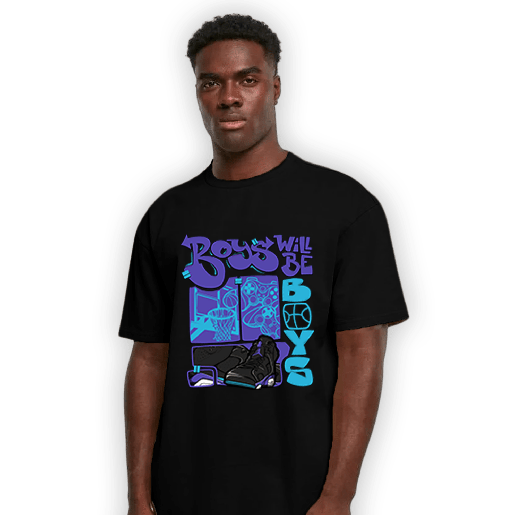Aqua 6s T Shirt Match Boys Will Be Boys - NastyJamz