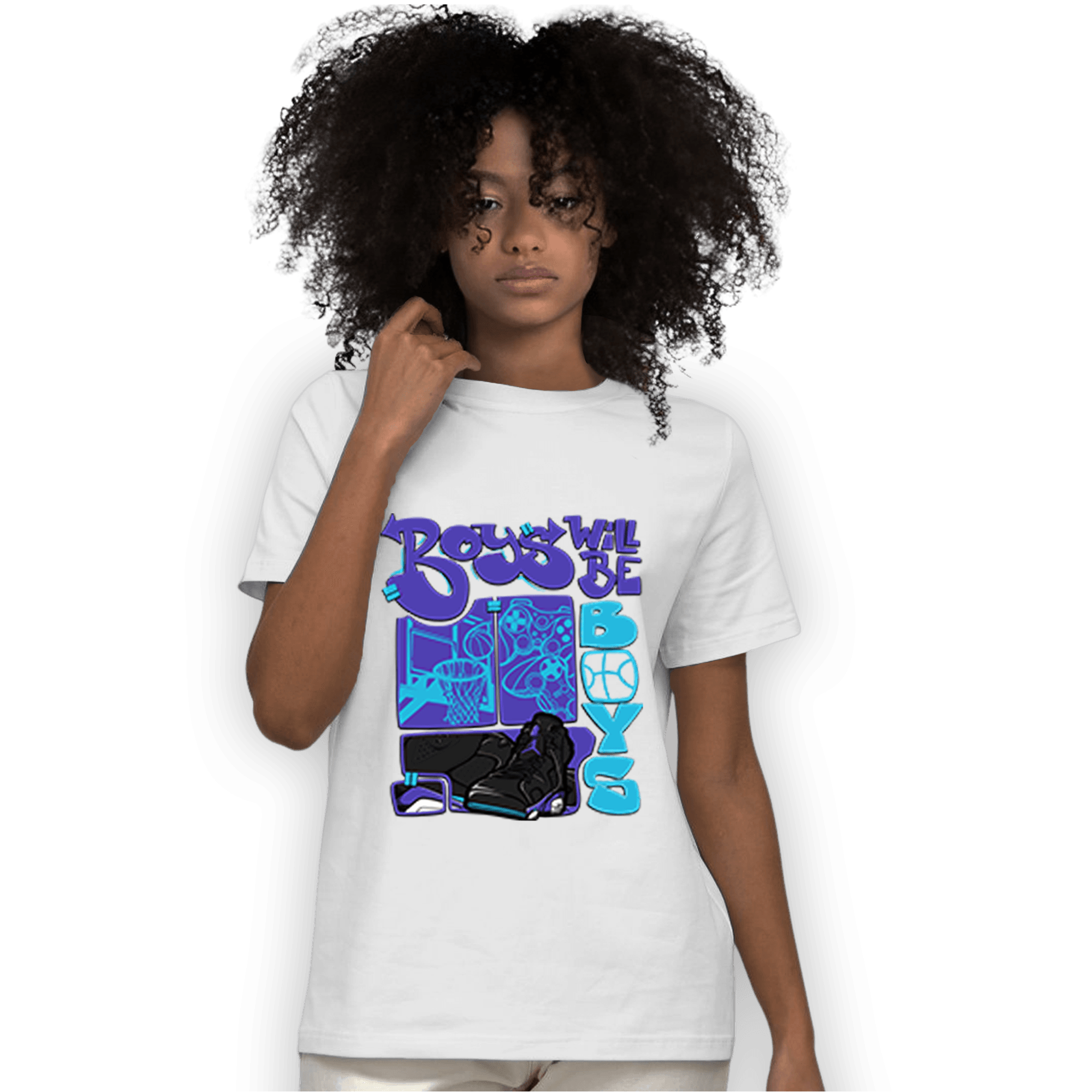 Aqua 6s T Shirt Match Boys Will Be Boys - NastyJamz