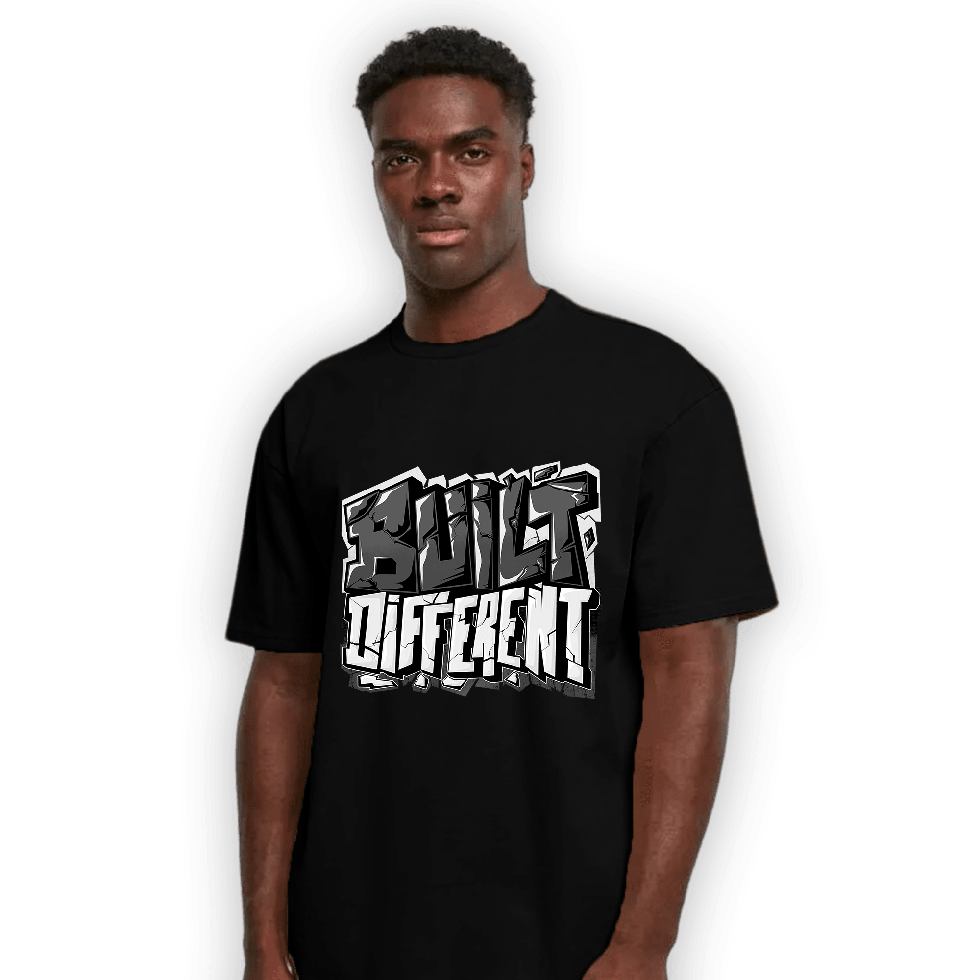 Black White 14s T Shirt Match Built Different - NastyJamz