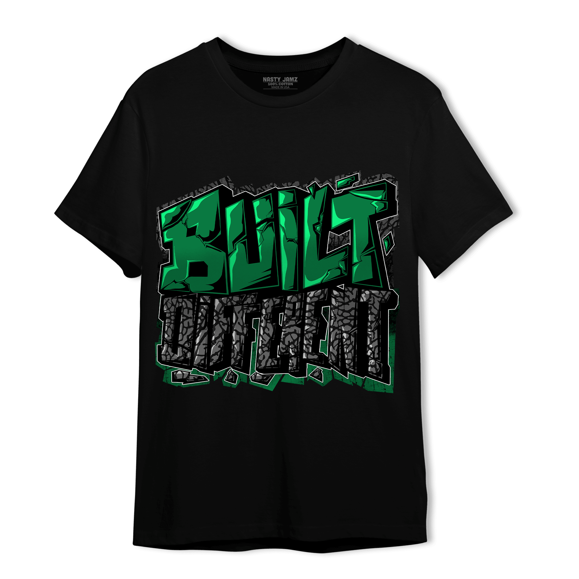 Lucky Green 3s T Shirt Match Built Different - NastyJamz