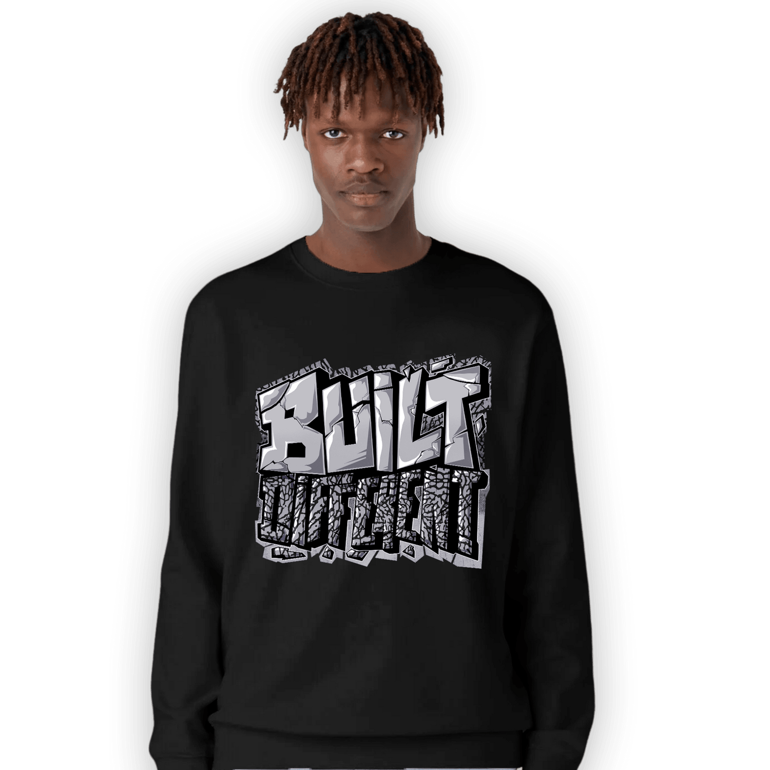 Off Noir 3s Sweatshirt Match Built Different - NastyJamz