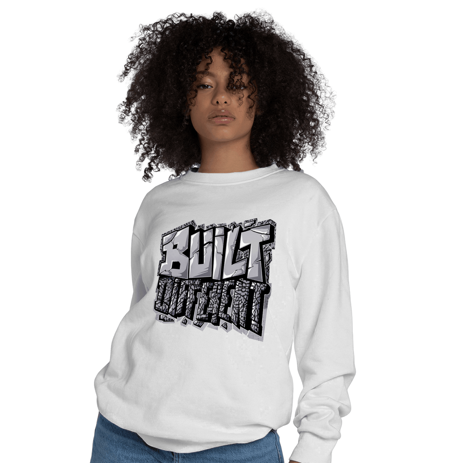 Off Noir 3s Sweatshirt Match Built Different - NastyJamz