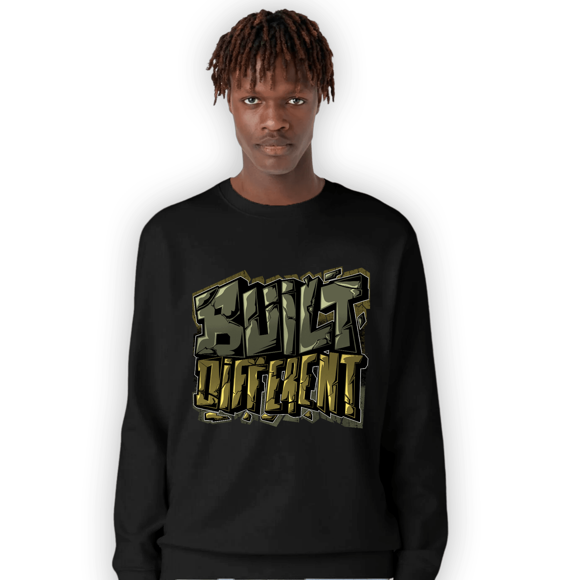 SE Craft Medium Olive 4s Sweatshirt Match Built Different - NastyJamz