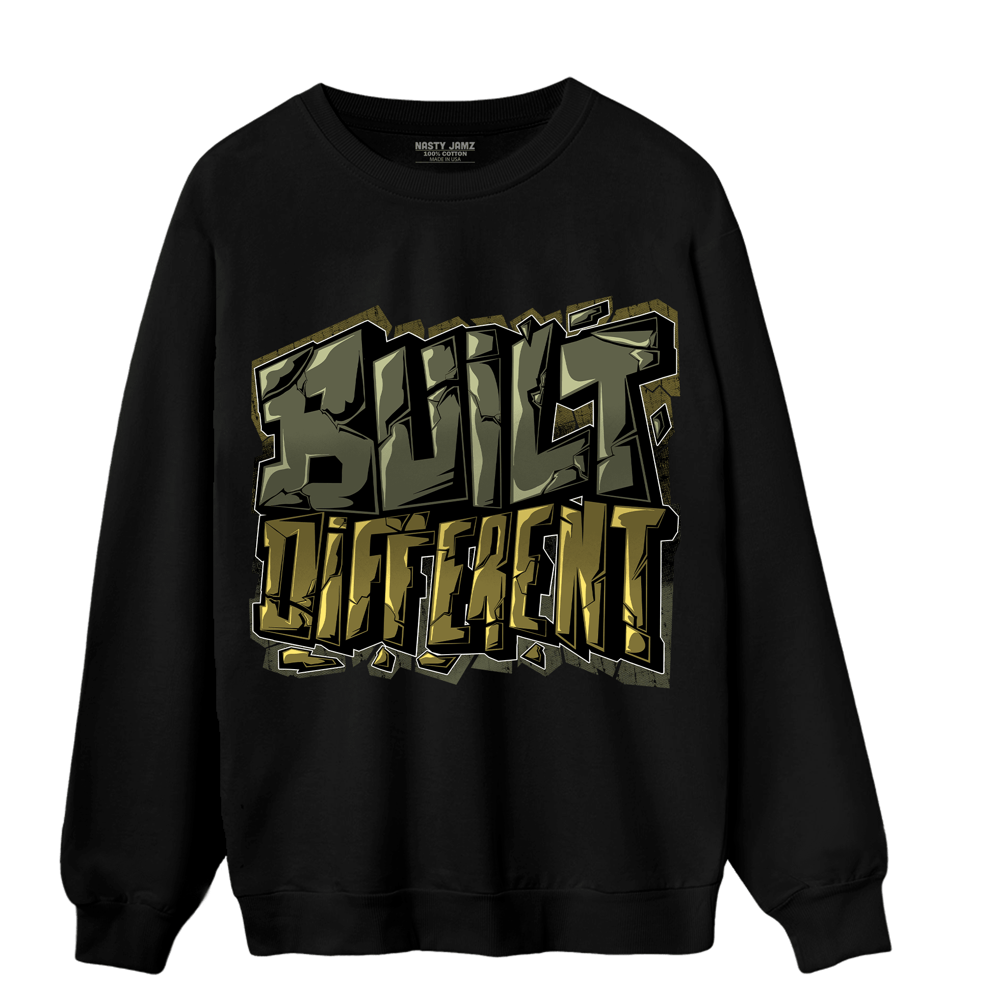 SE Craft Medium Olive 4s Sweatshirt Match Built Different - NastyJamz