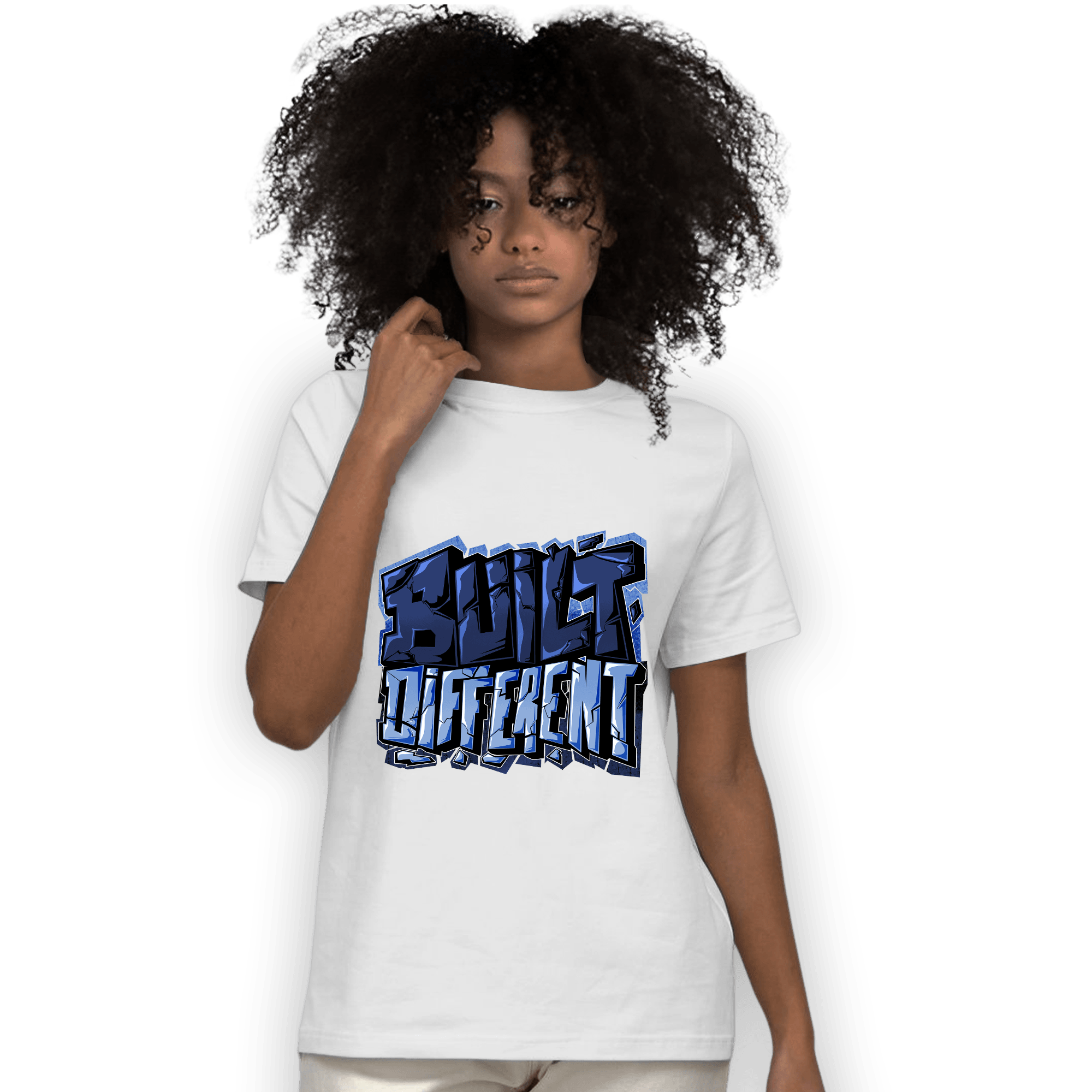 Midnight Navy 5s T Shirt Match Built Different - NastyJamz