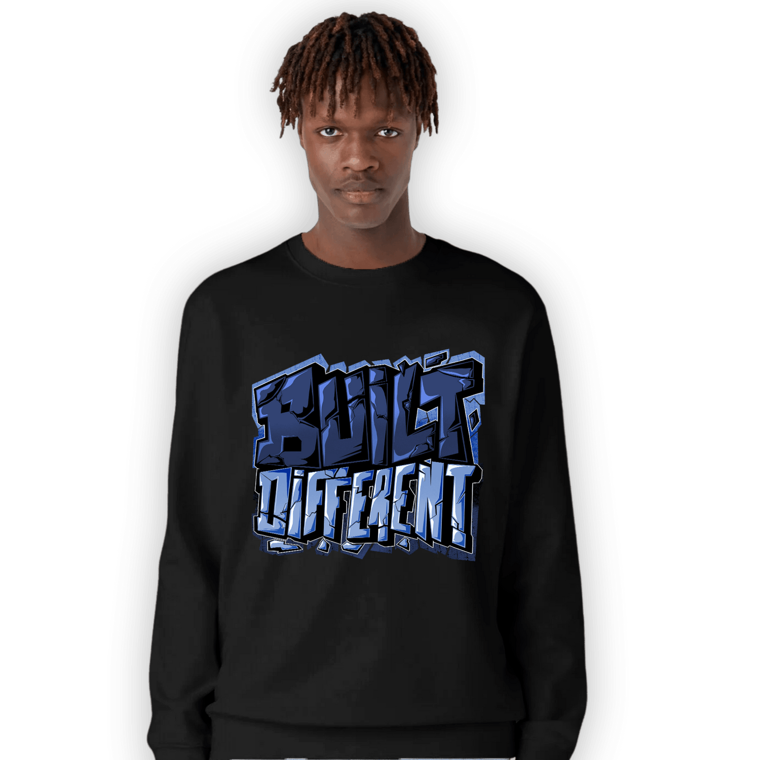 Midnight Navy 5s Sweatshirt Match Built Different - NastyJamz