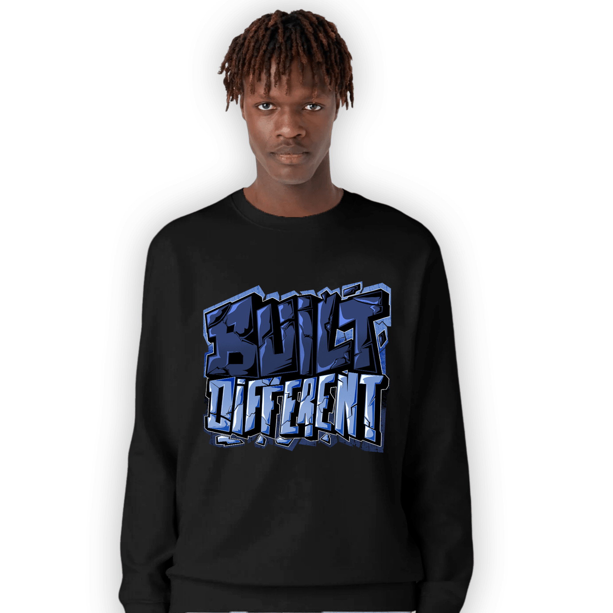 Midnight Navy 5s Sweatshirt Match Built Different - NastyJamz