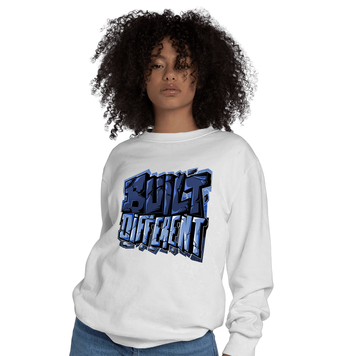 Midnight Navy 5s Sweatshirt Match Built Different - NastyJamz