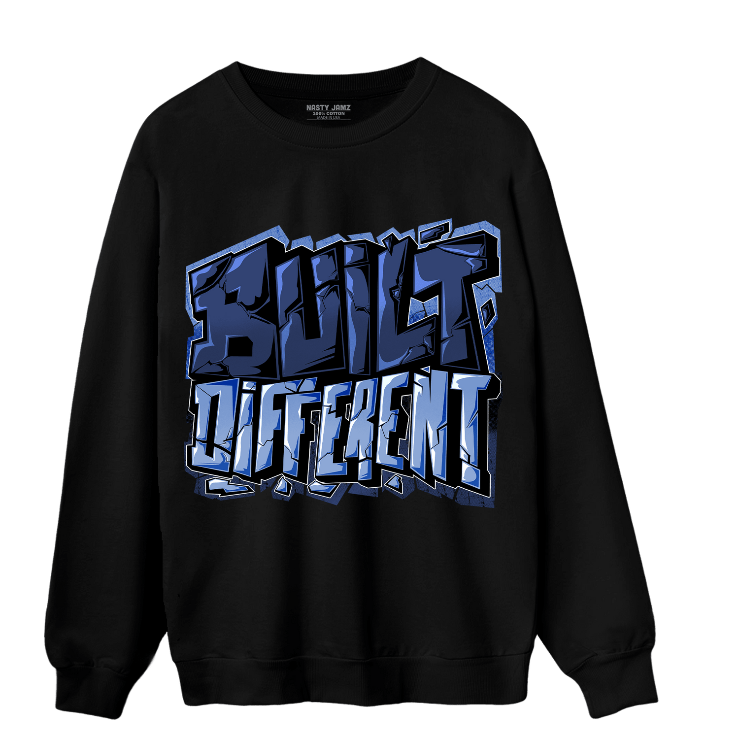 Midnight Navy 5s Sweatshirt Match Built Different - NastyJamz