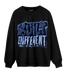Midnight Navy 5s Sweatshirt Match Built Different - NastyJamz