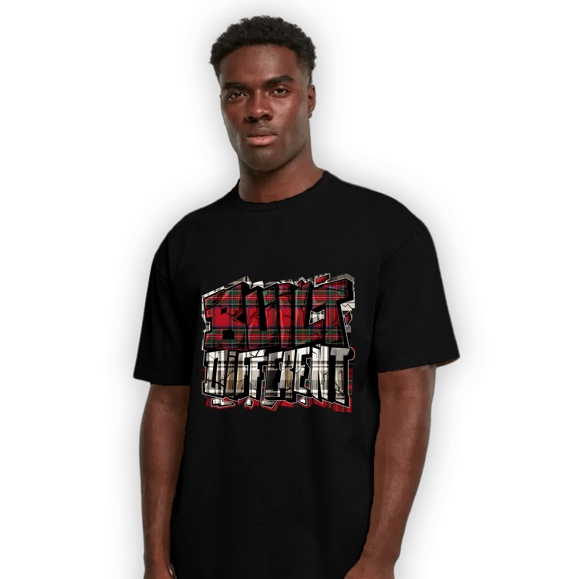 Plaid 5s T Shirt Match Built Different - NastyJamz