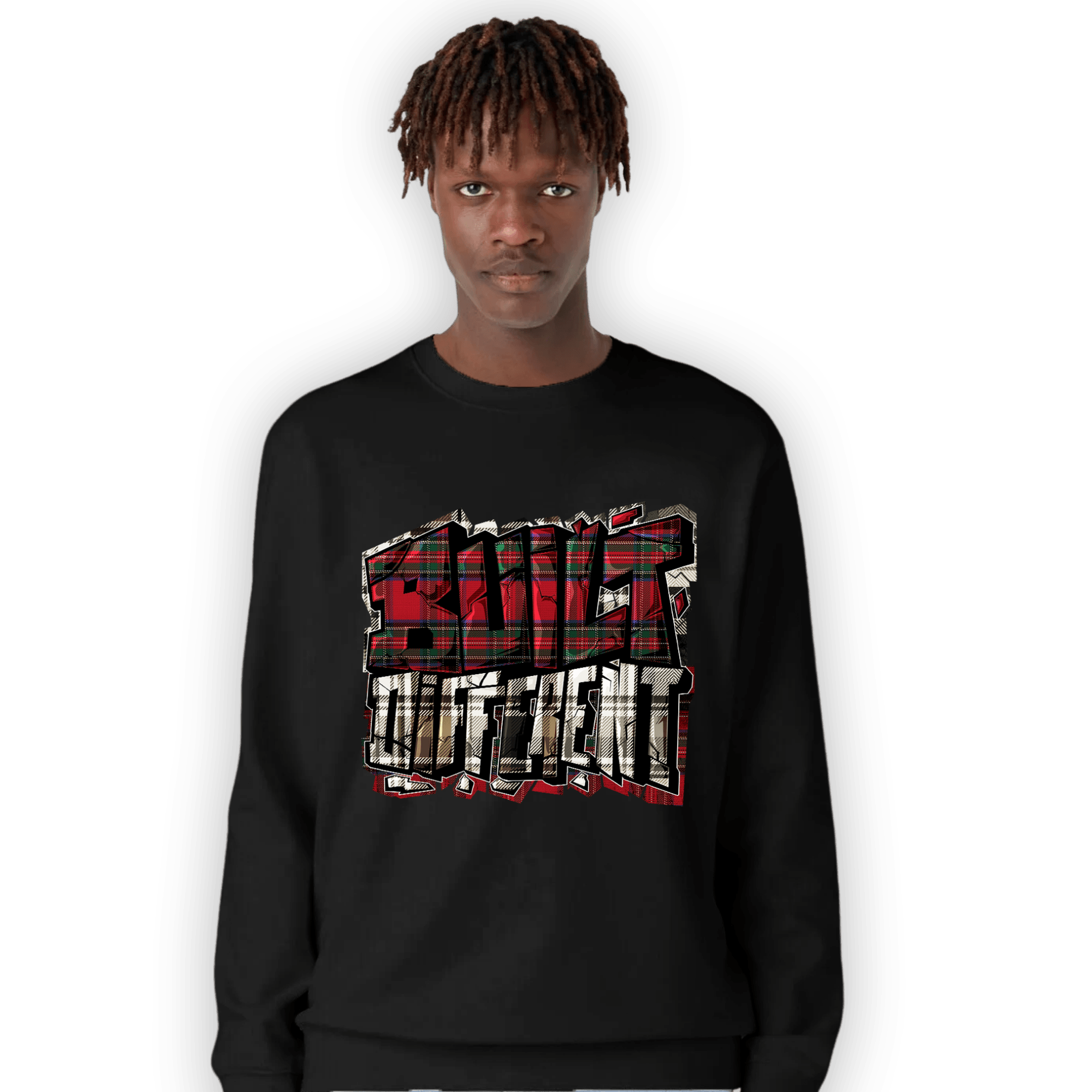 Plaid 5s Sweatshirt Match Built Different - NastyJamz