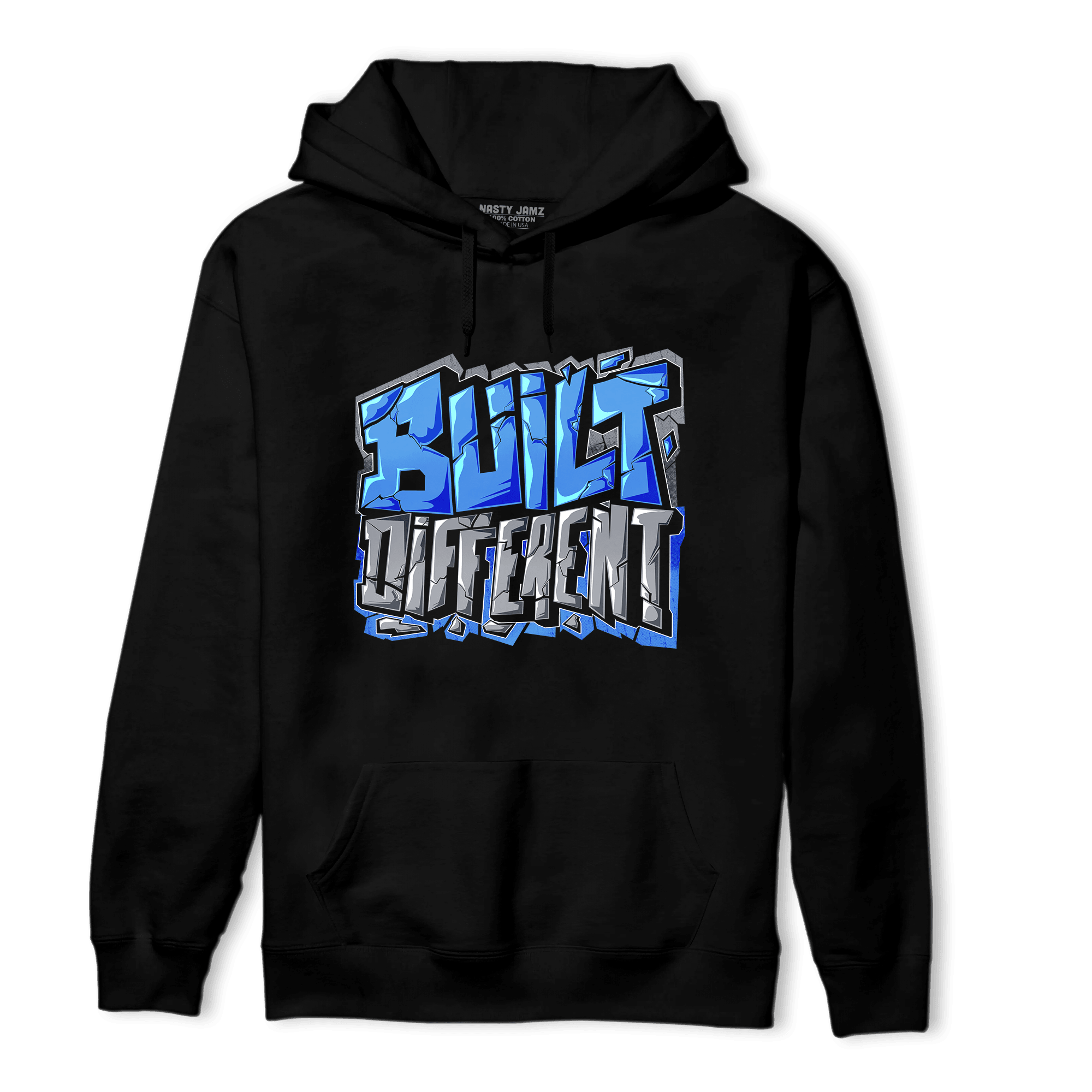 University Blue 5s Hoodie Match Built Different - NastyJamz
