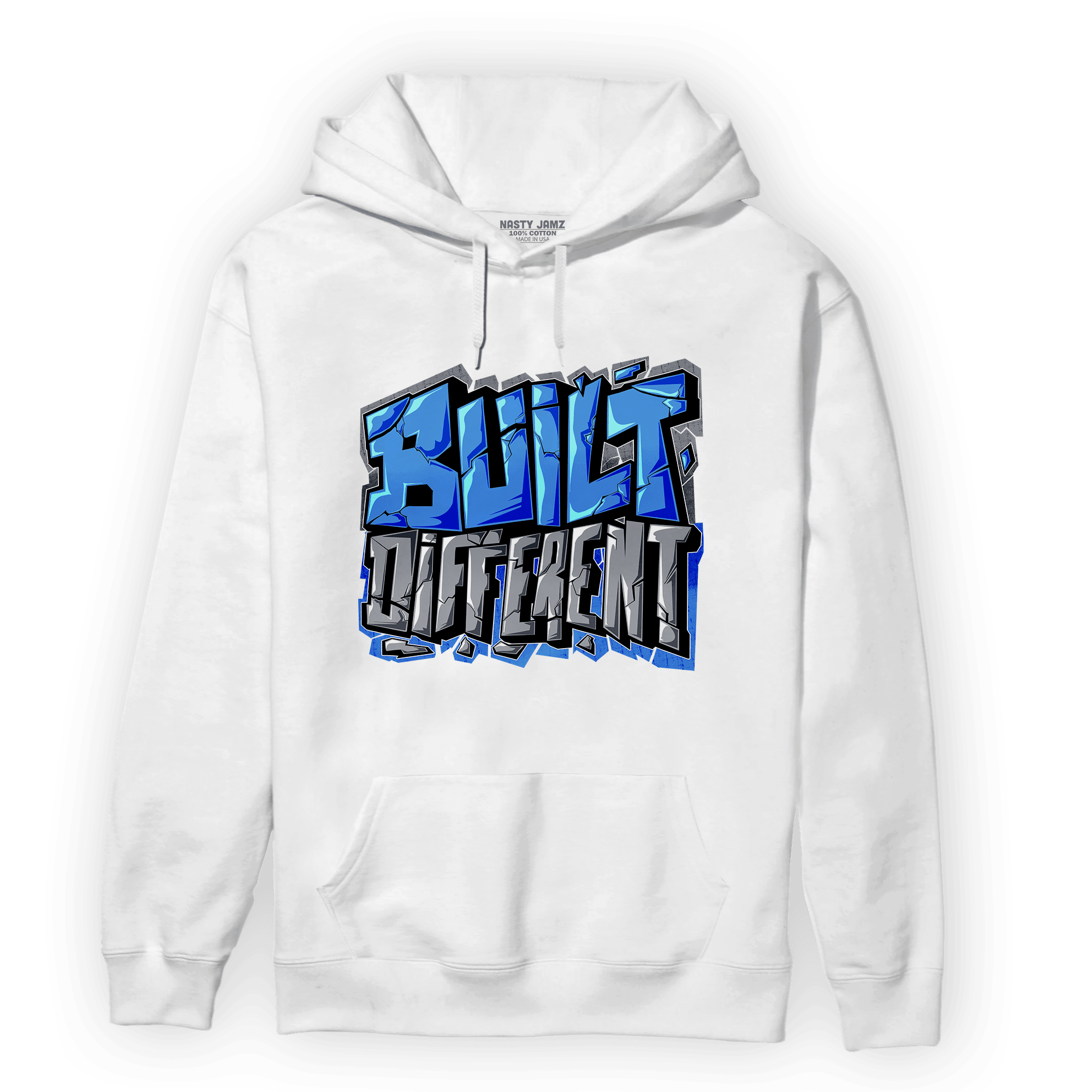University Blue 5s Hoodie Match Built Different - NastyJamz