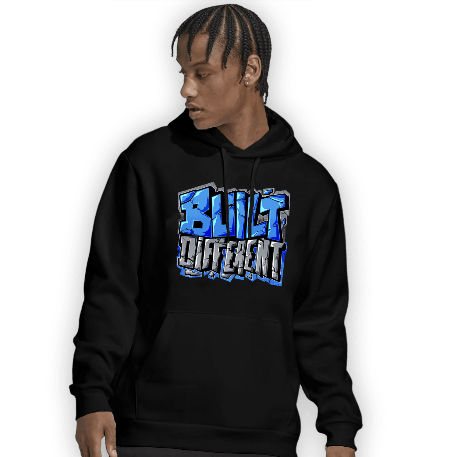 University Blue 5s Hoodie Match Built Different - NastyJamz