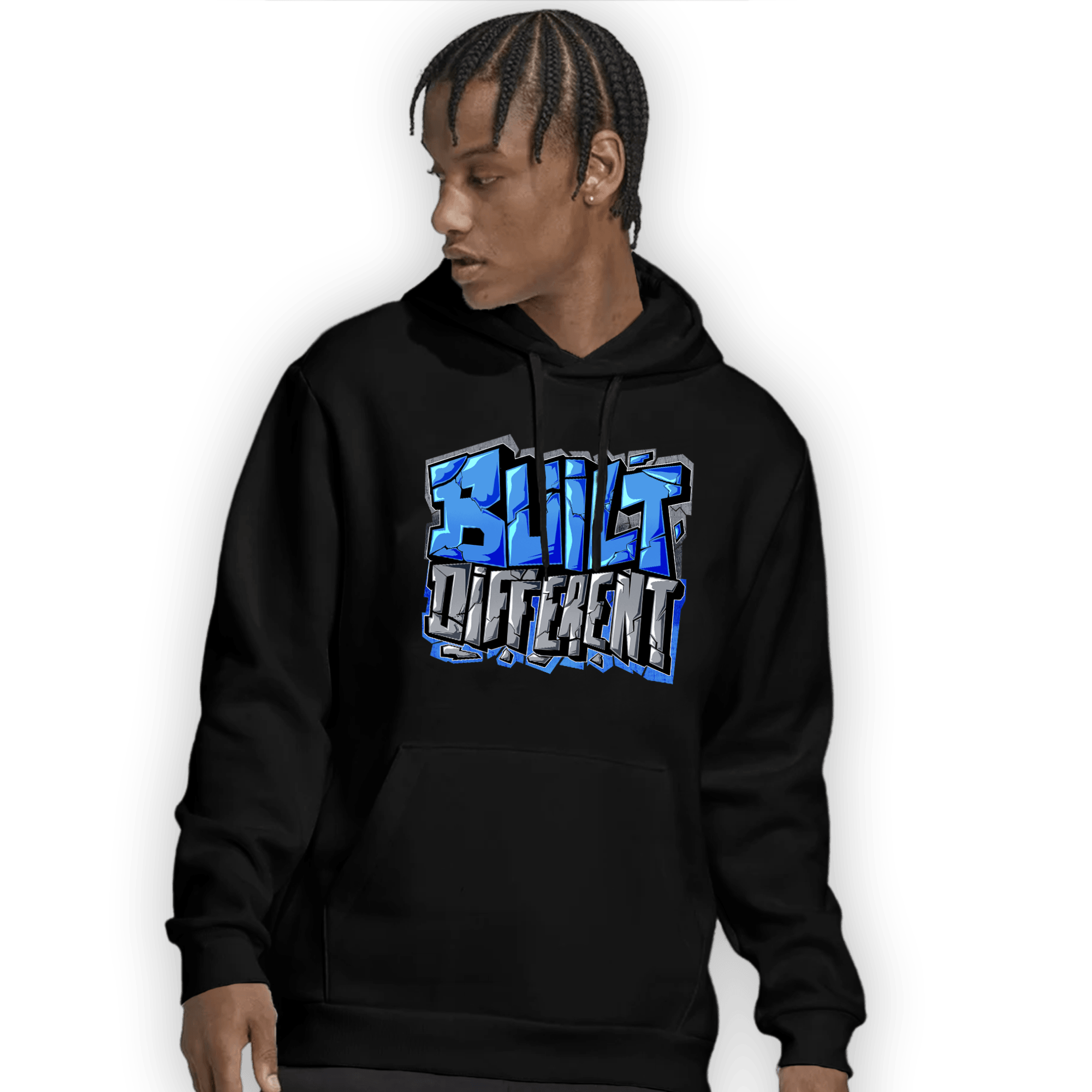 University Blue 5s Hoodie Match Built Different - NastyJamz