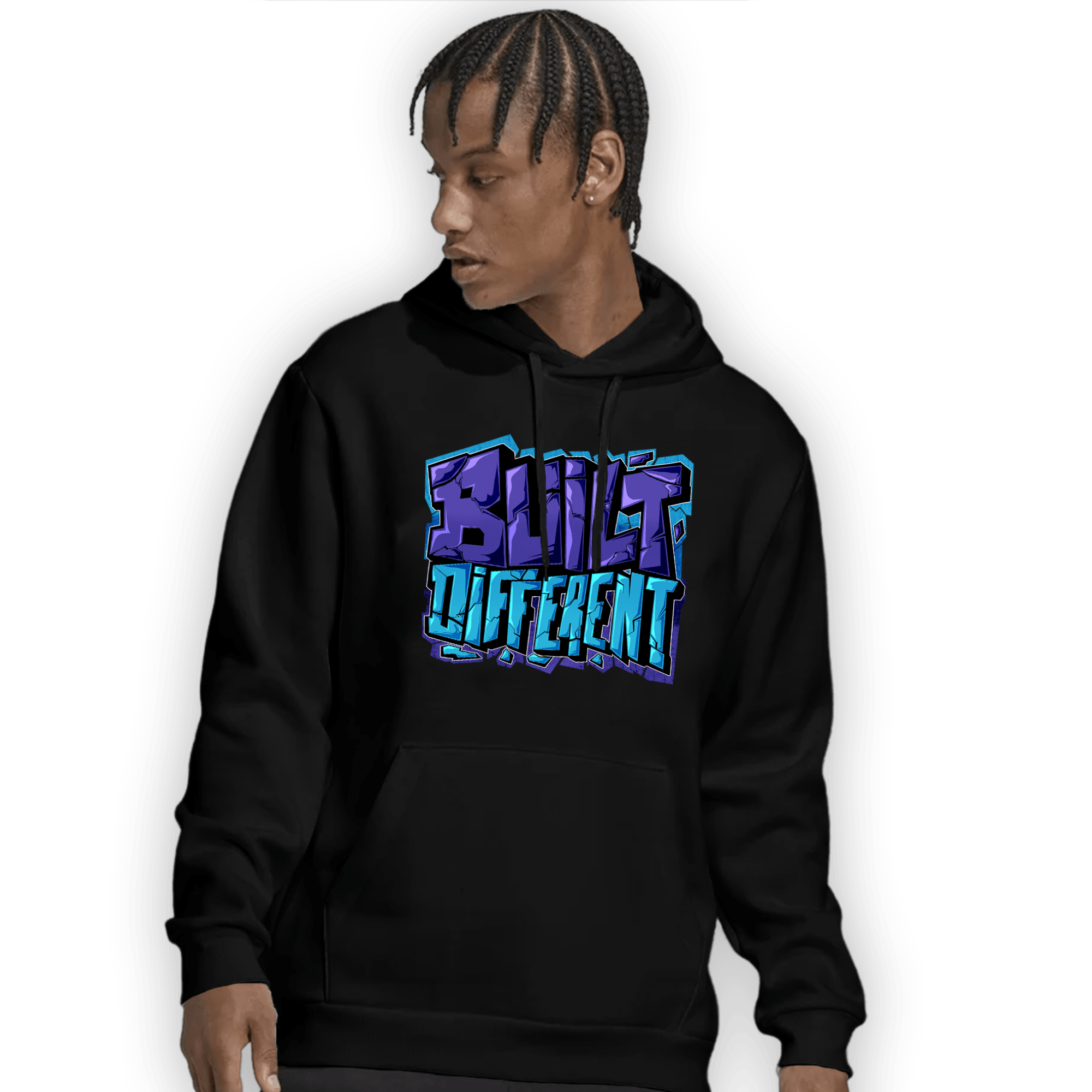 Aqua 6s Hoodie Match Built Different - NastyJamz