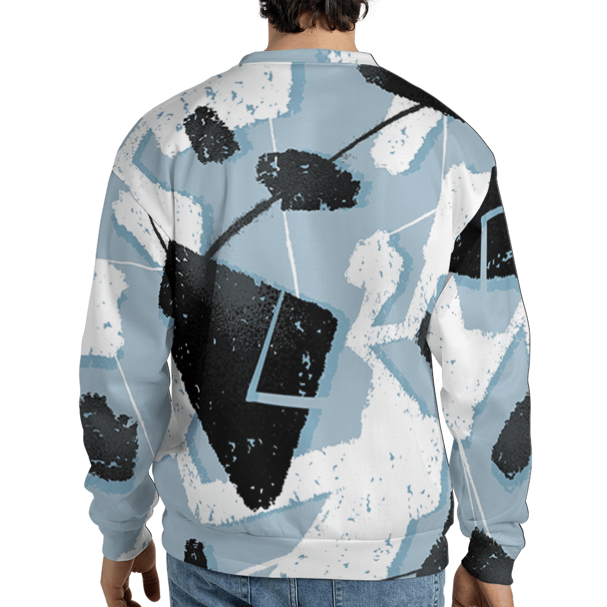 Blue Grey 13s Sweatshirt Match Built Different 3D All-Over Print Broken - NastyJamz
