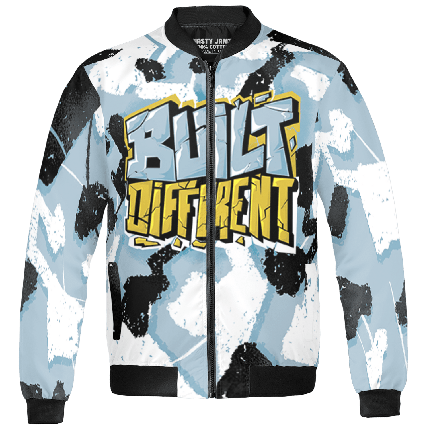 Blue Grey 13s Jacket Match Built Different 3D All-Over Print Broken - NastyJamz