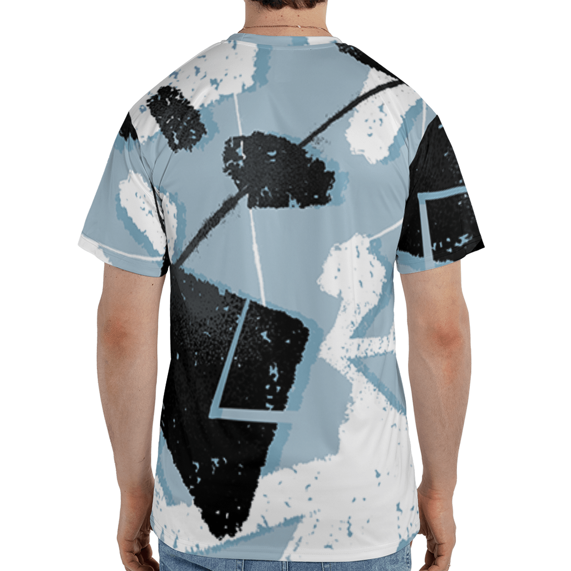 Blue Grey 13s T Shirt Match Built Different 3D All-Over Print Broken - NastyJamz
