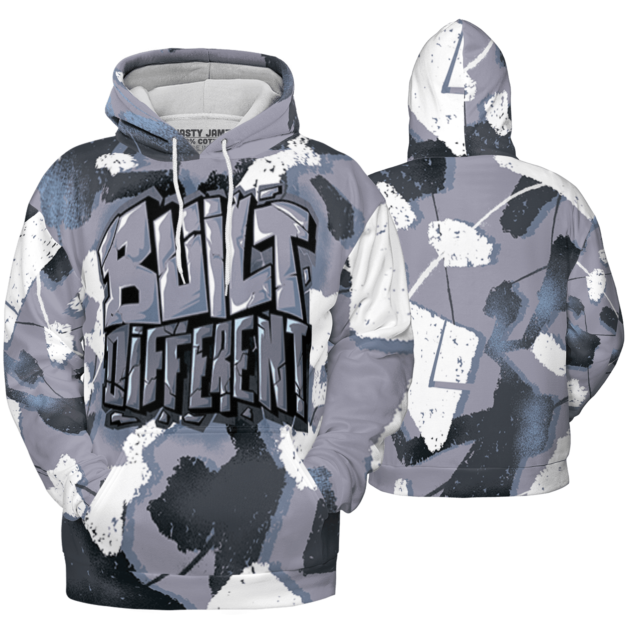 Stealth 14s Hoodie Match Built Different 3D All-Over Print Broken - NastyJamz