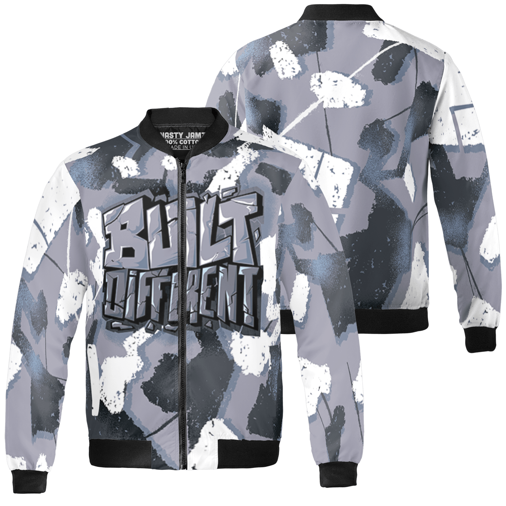 Stealth 14s Jacket Match Built Different 3D All-Over Print Broken - NastyJamz