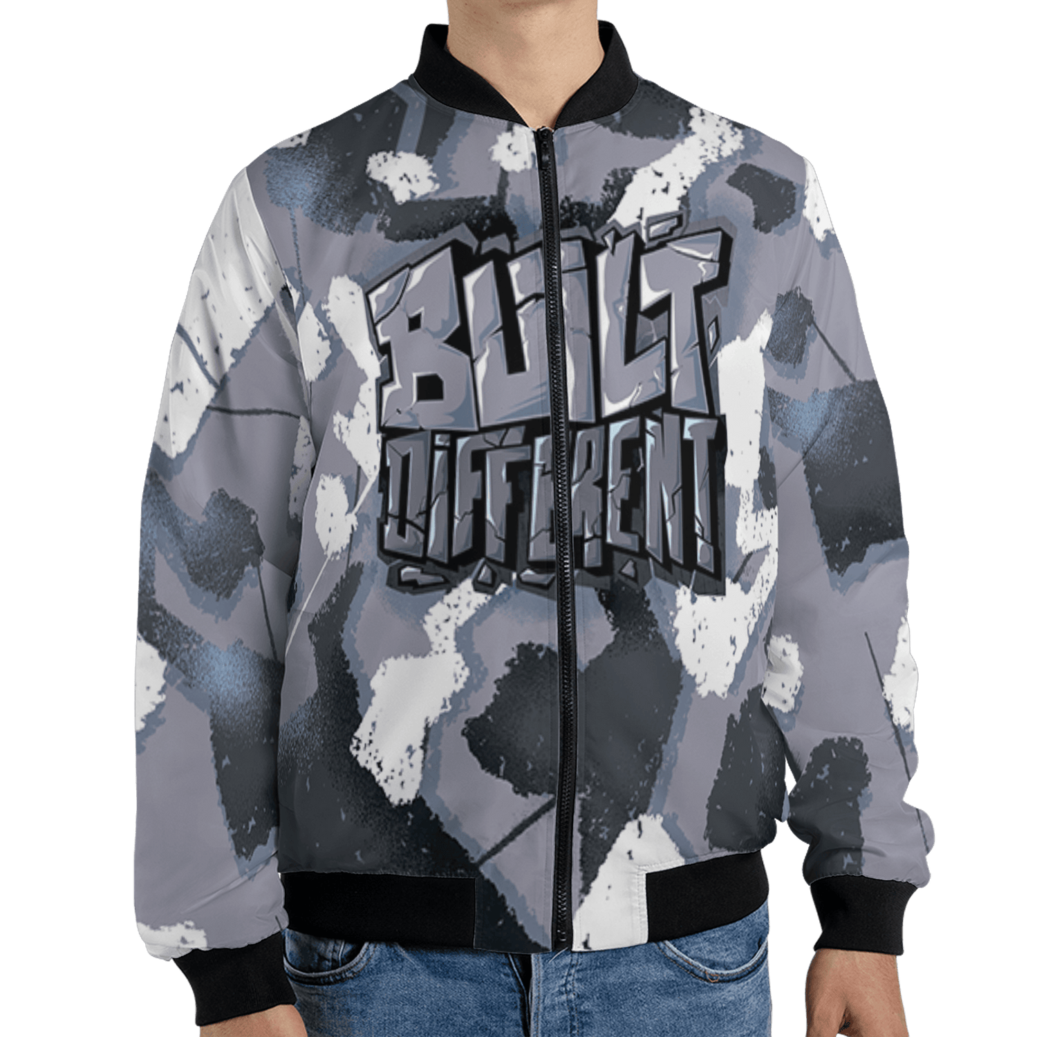 Stealth 14s Jacket Match Built Different 3D All-Over Print Broken - NastyJamz
