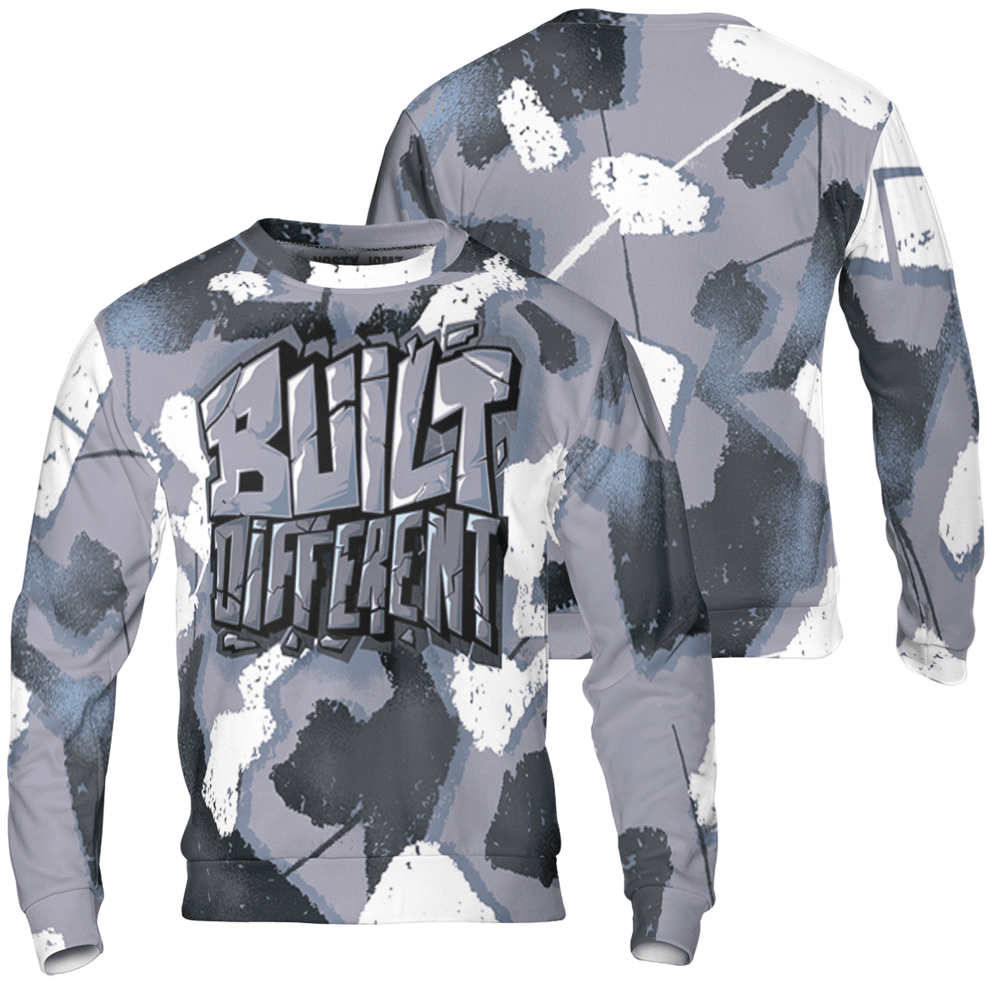 Stealth 14s Sweatshirt Match Built Different 3D All-Over Print Broken - NastyJamz